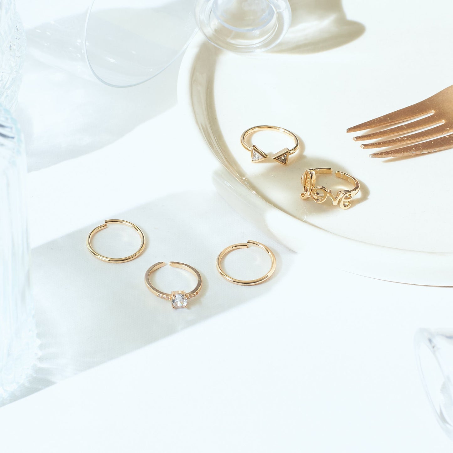 Set Of 5 Alexa Rings | Salty