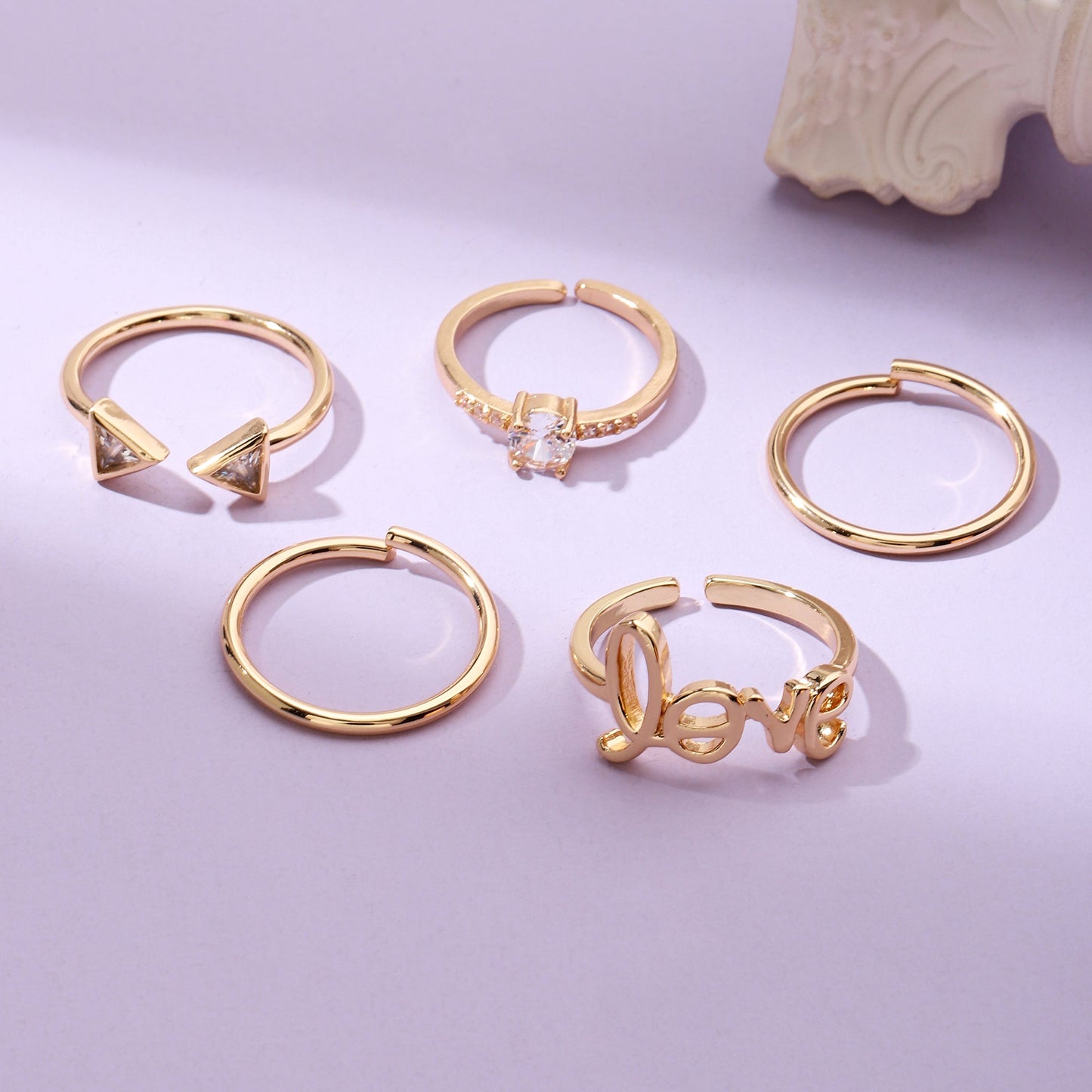Set Of 5 Alexa Rings | Salty