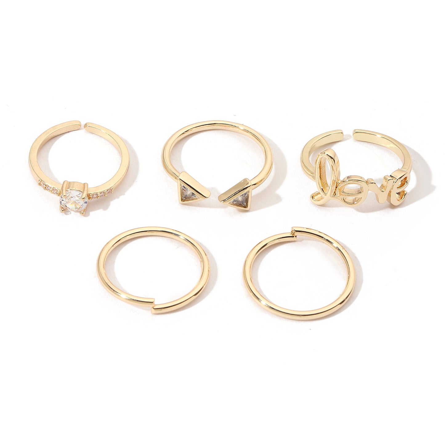 Set Of 5 Alexa Rings | Salty
