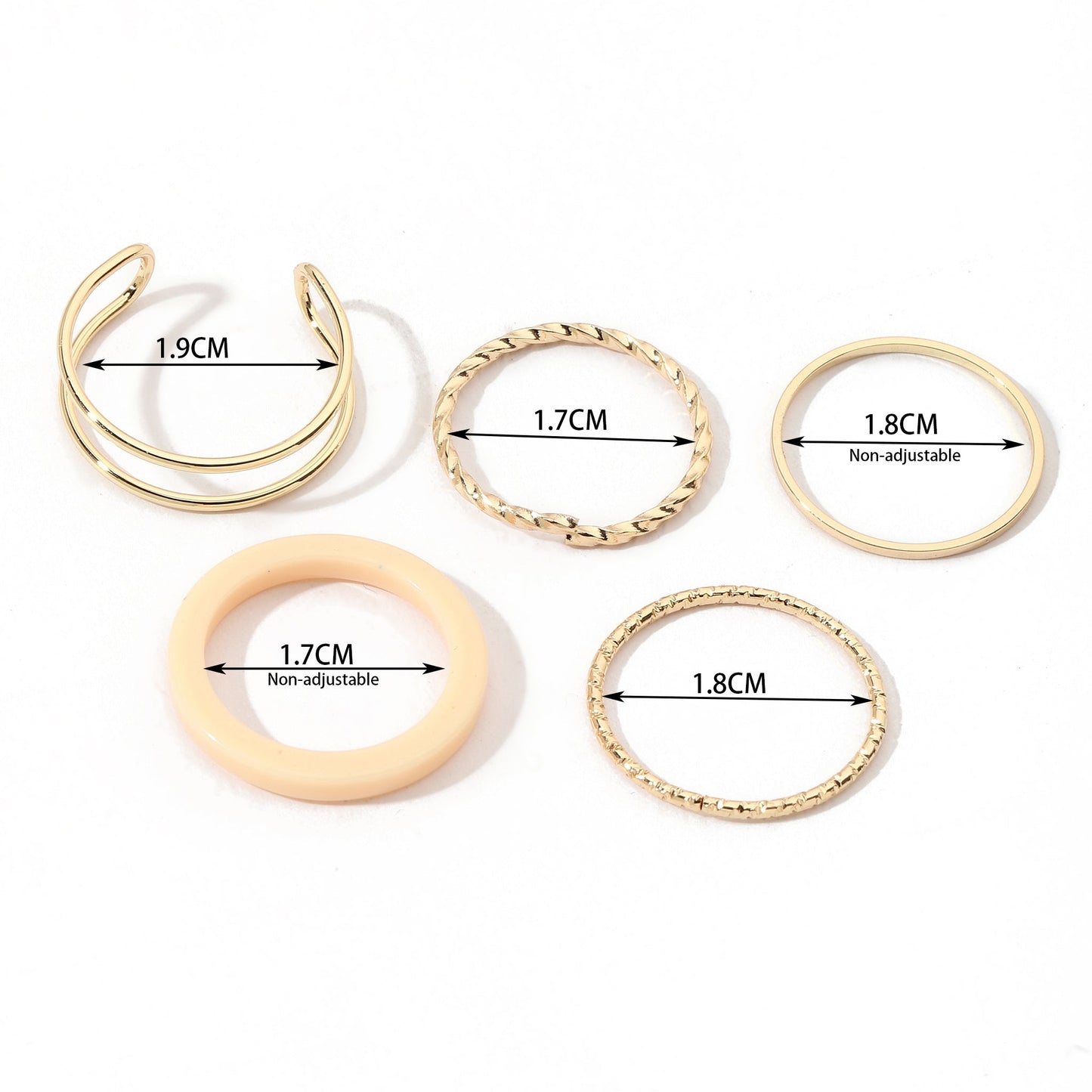Set Of 5 Dynamo Duos Rings | Salty