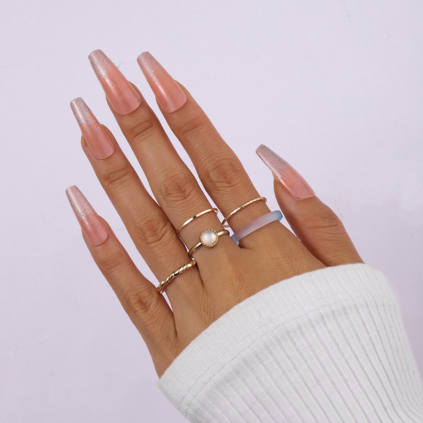 Set Of 5 Rain & Sunshine Rings | Salty