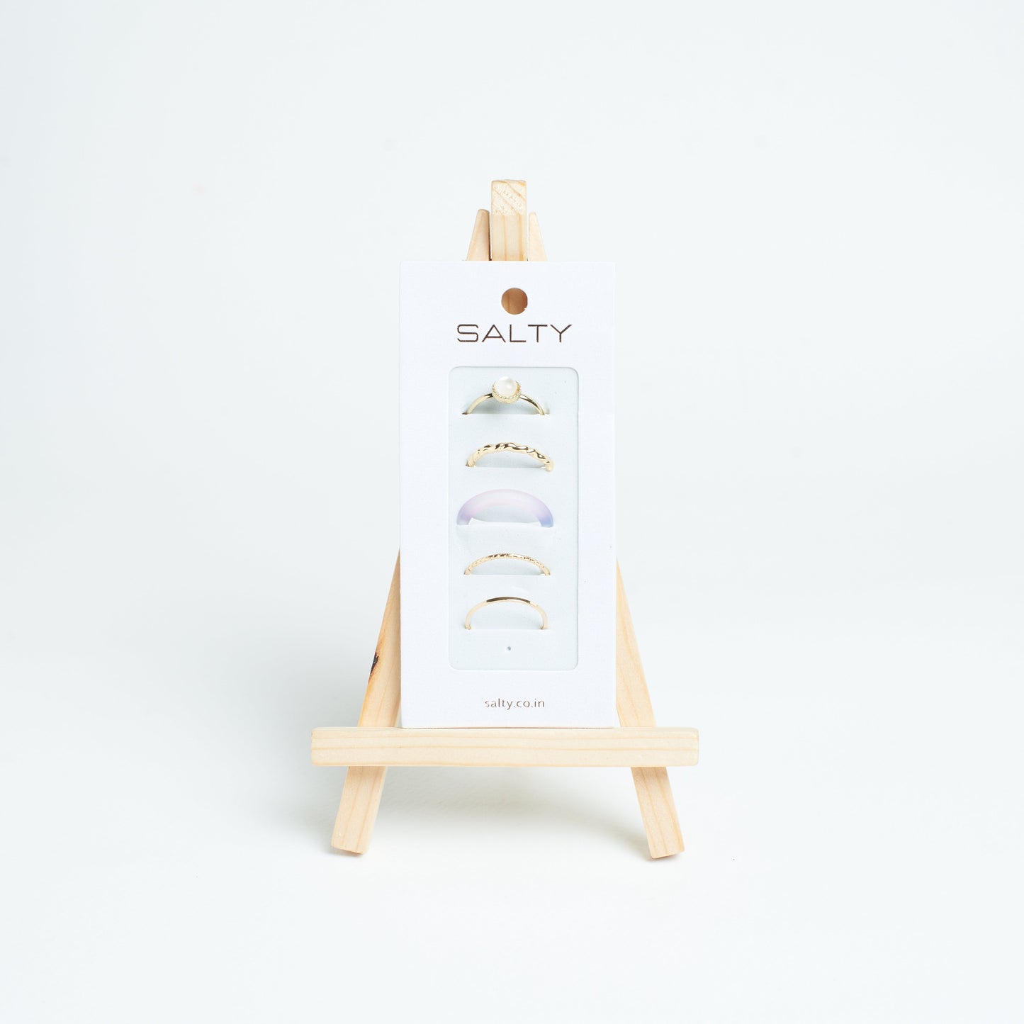 Set Of 5 Rain & Sunshine Rings | Salty