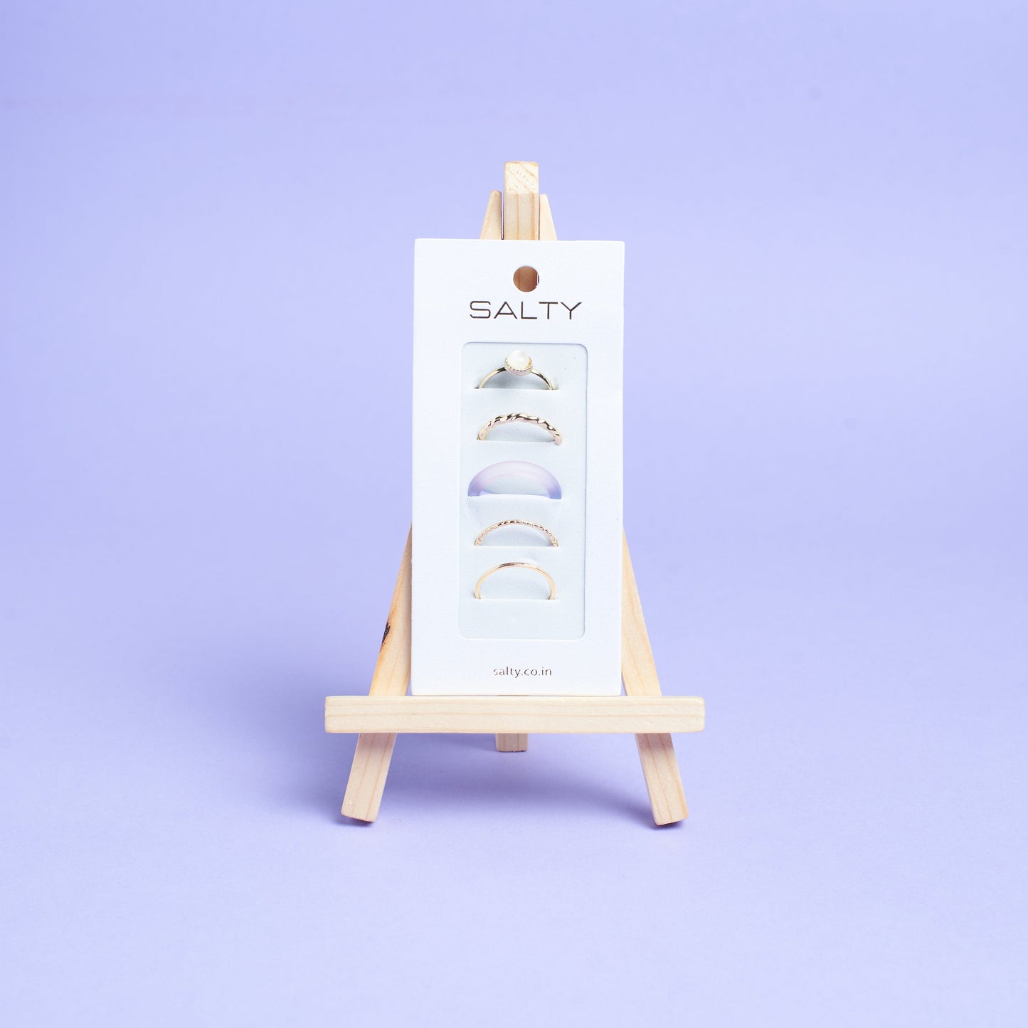 Set Of 5 Rain & Sunshine Rings | Salty