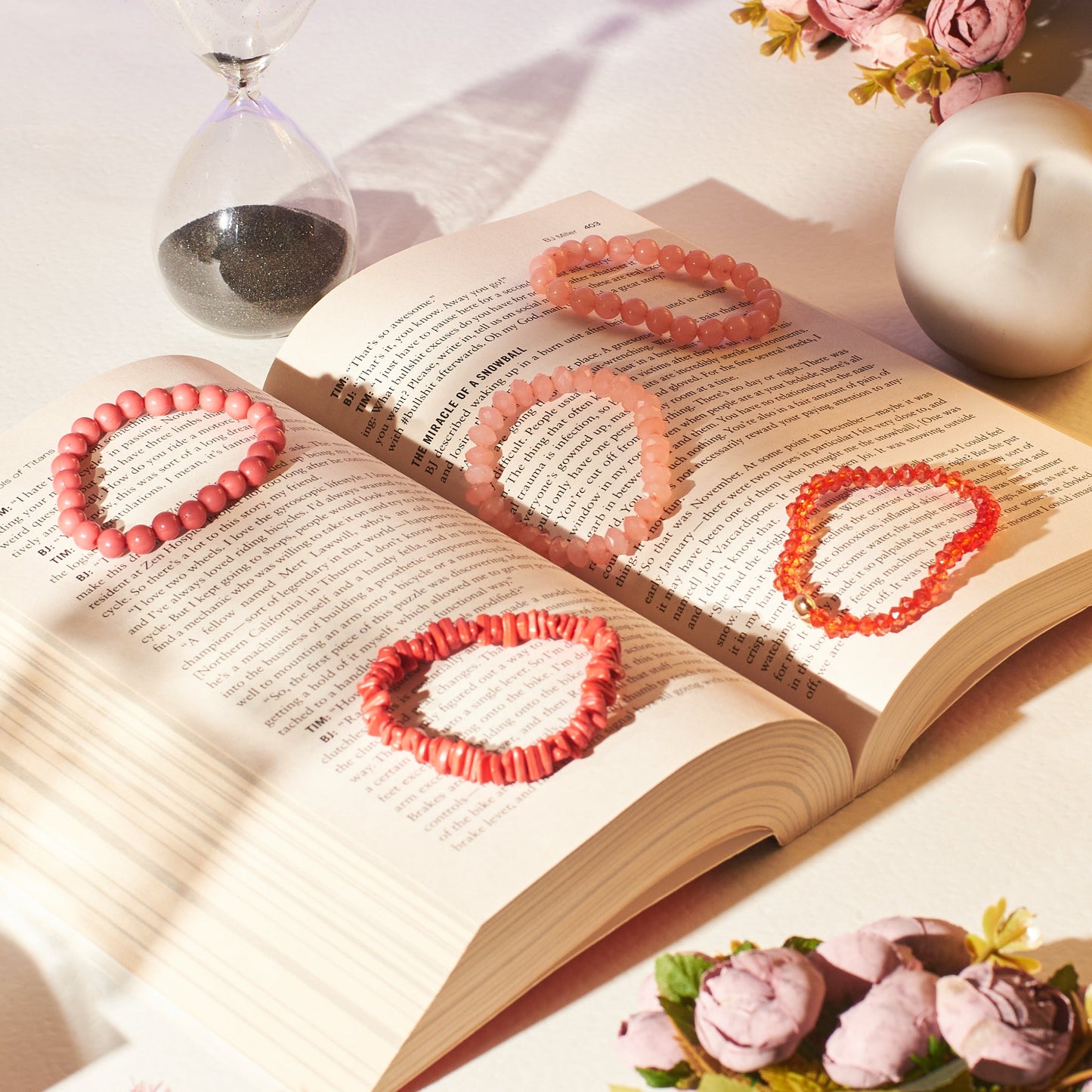 Set Of 5 Rosy Flare Wrap Salty