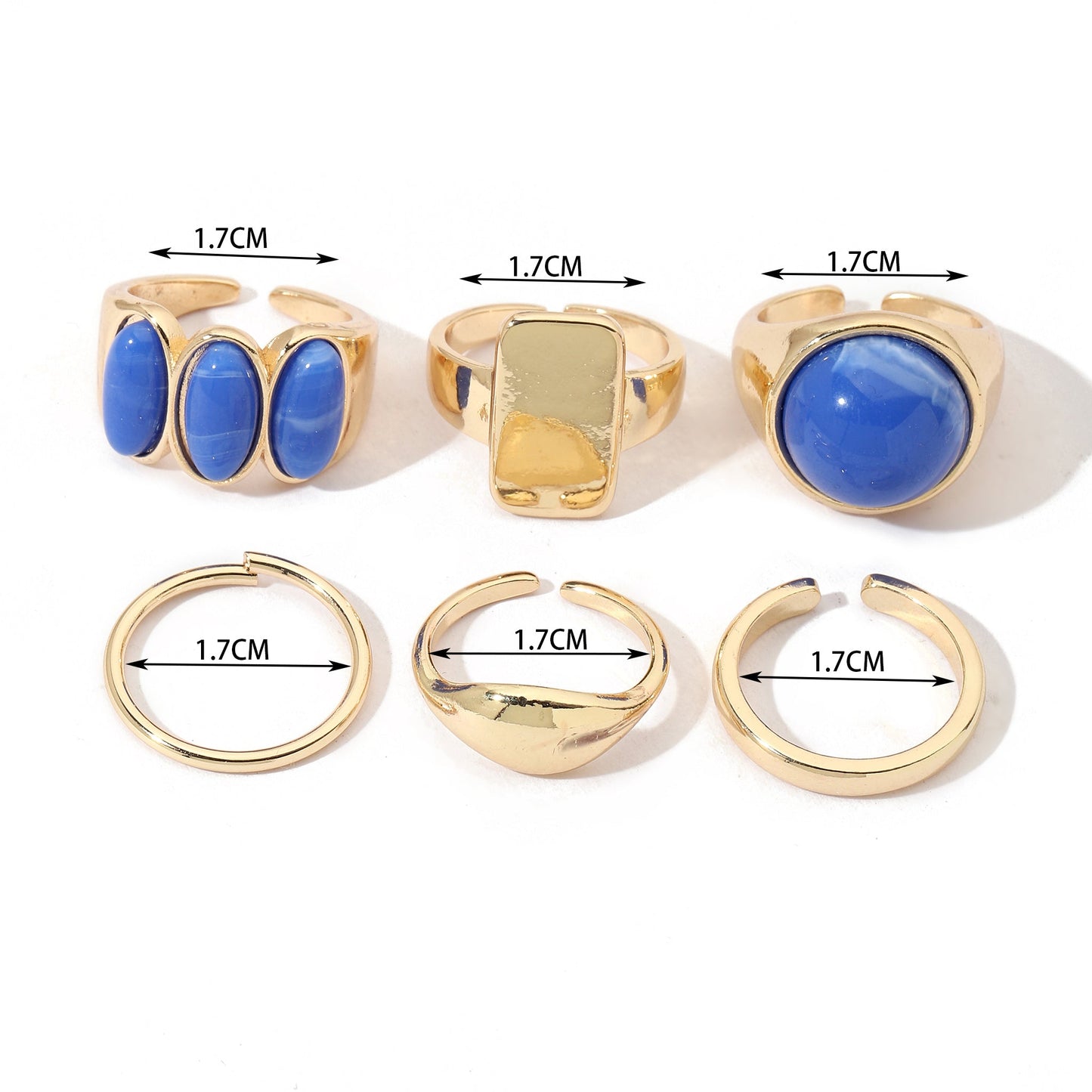 Set Of 6 Streetwise Rings | Salty