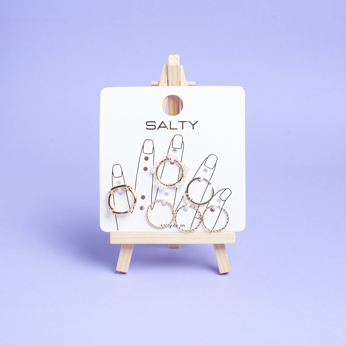 Set Of 6 Vortex Vogue Rings | Salty
