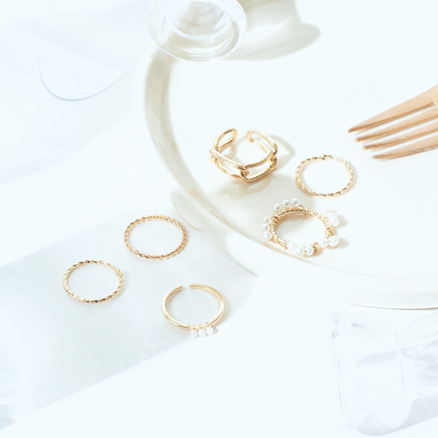 Set Of 6 Vortex Vogue Rings | Salty