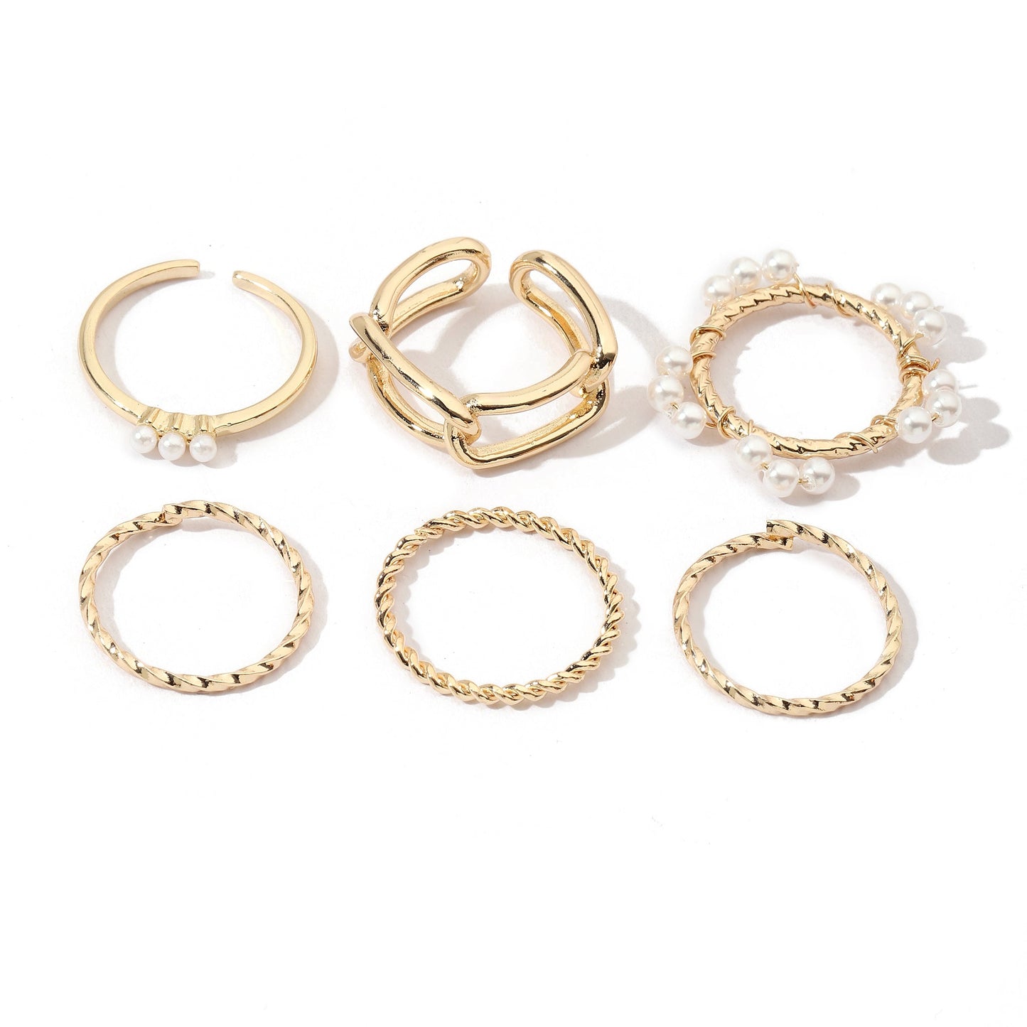 Set Of 6 Vortex Vogue Rings | Salty