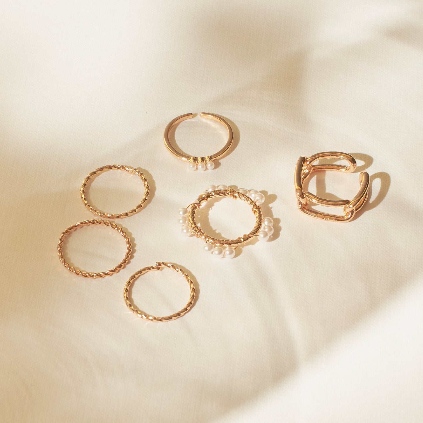 Set Of 6 Vortex Vogue Rings | Salty