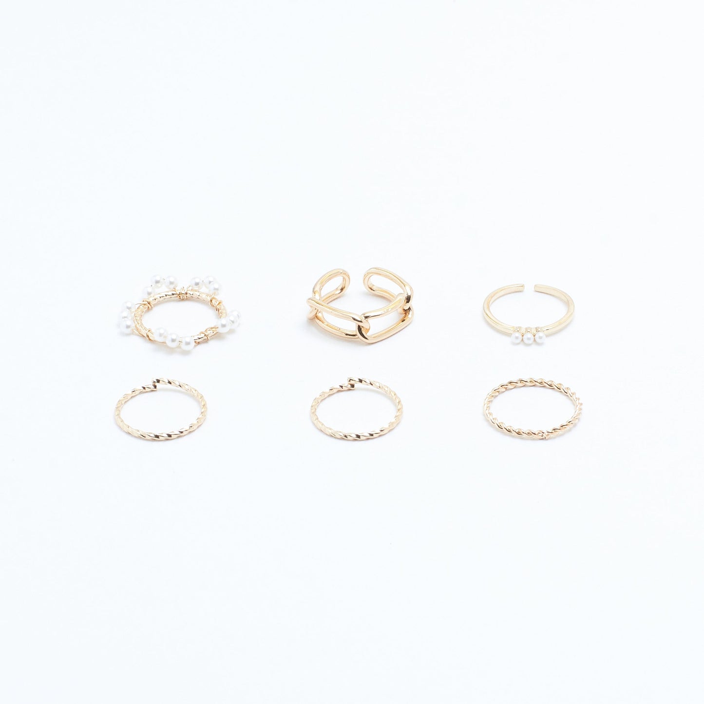 Set Of 6 Vortex Vogue Rings | Salty