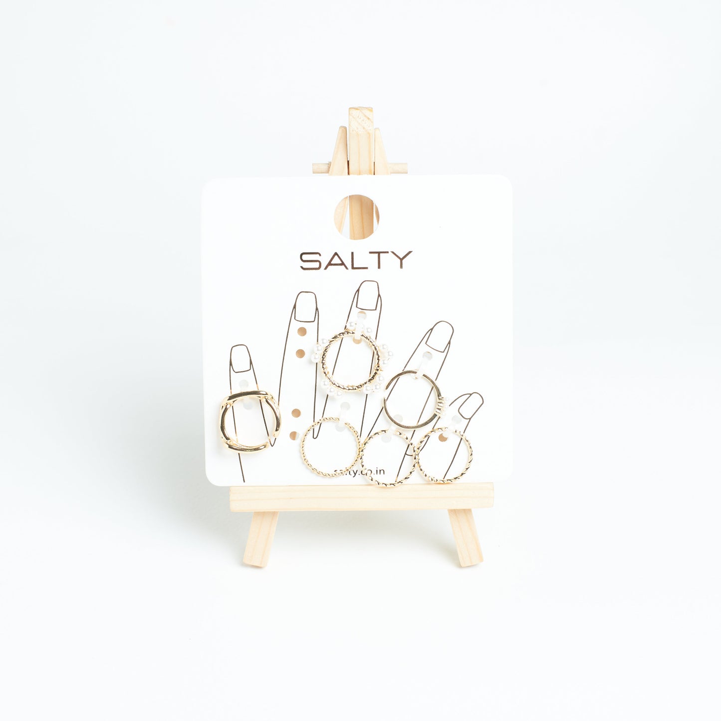 Set Of 6 Vortex Vogue Rings | Salty