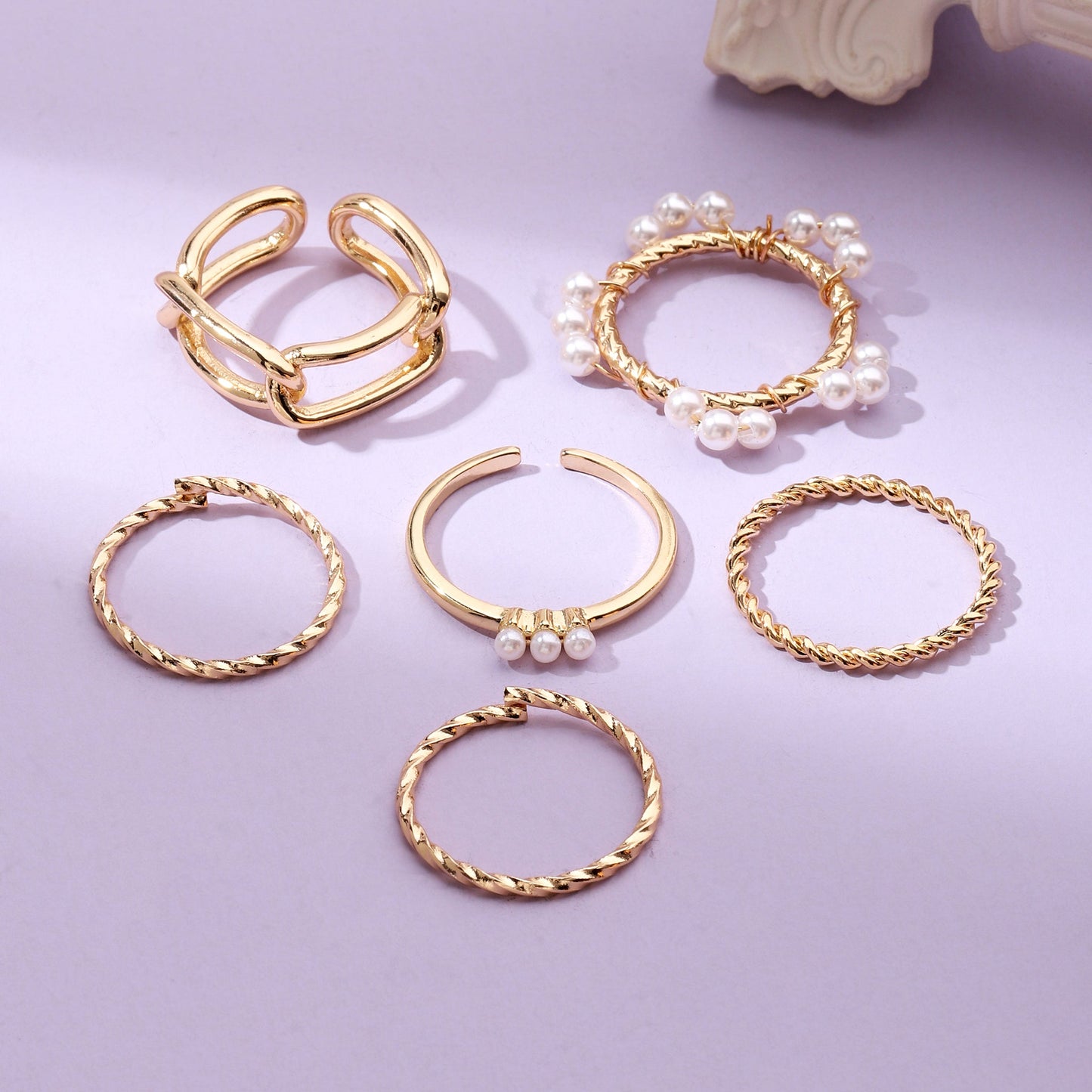 Set Of 6 Vortex Vogue Rings | Salty