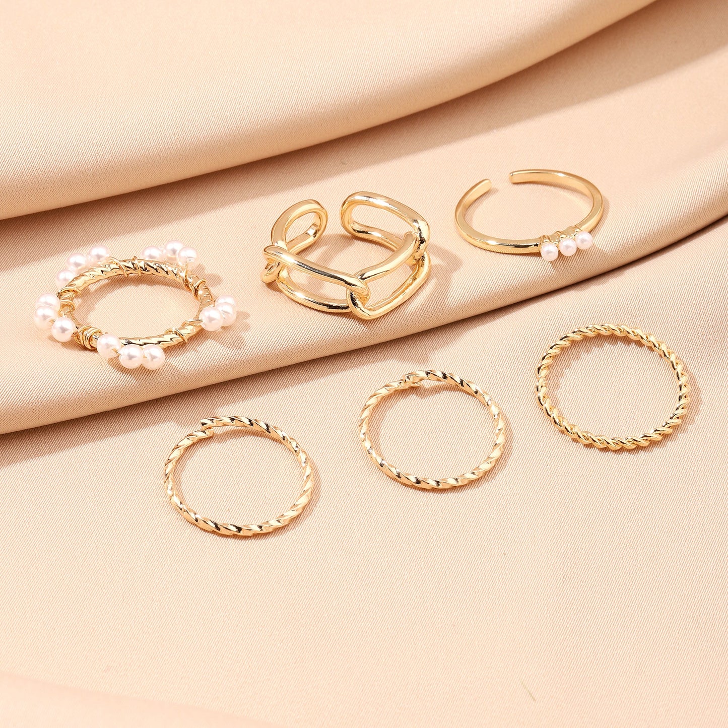 Set Of 6 Vortex Vogue Rings | Salty