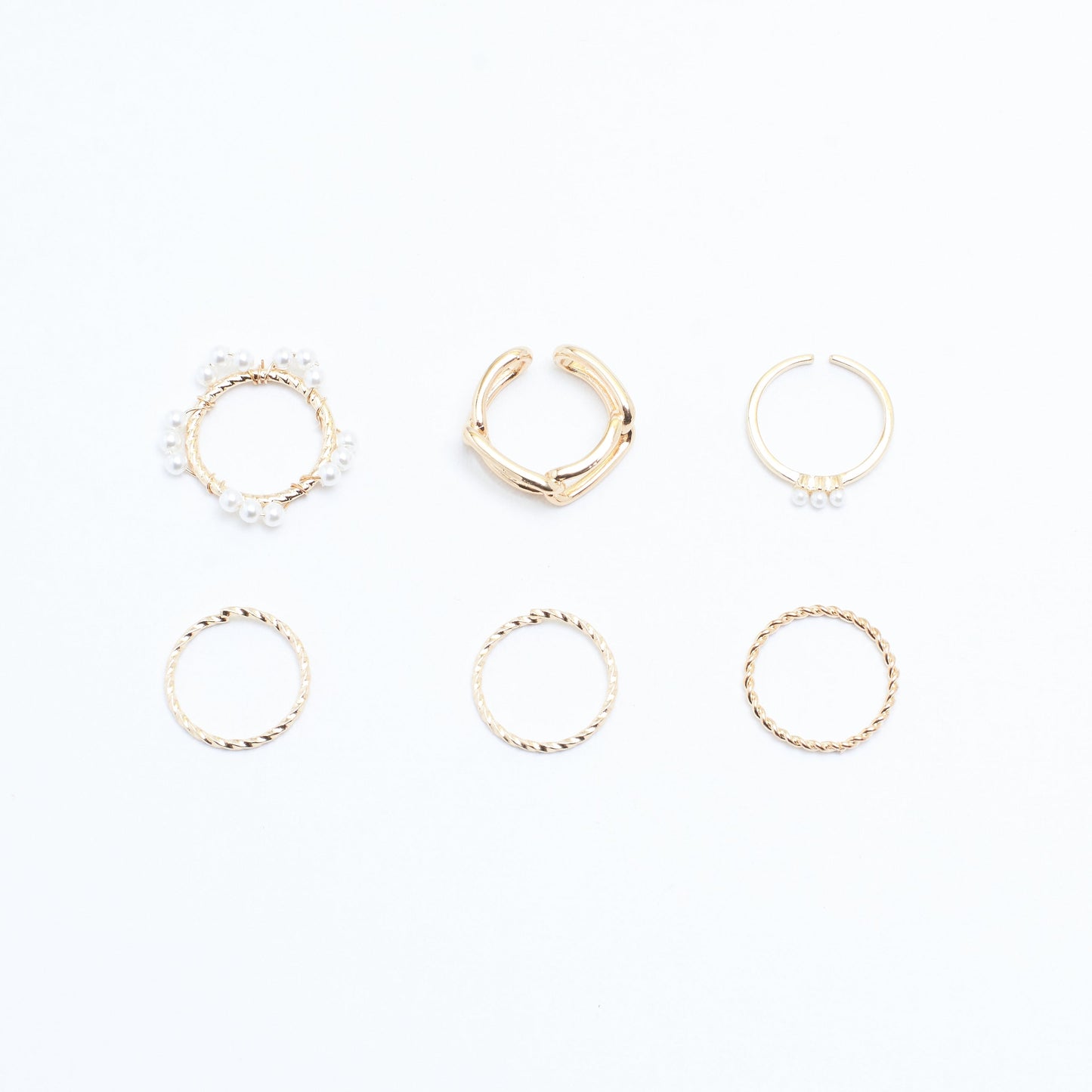 Set Of 6 Vortex Vogue Rings | Salty