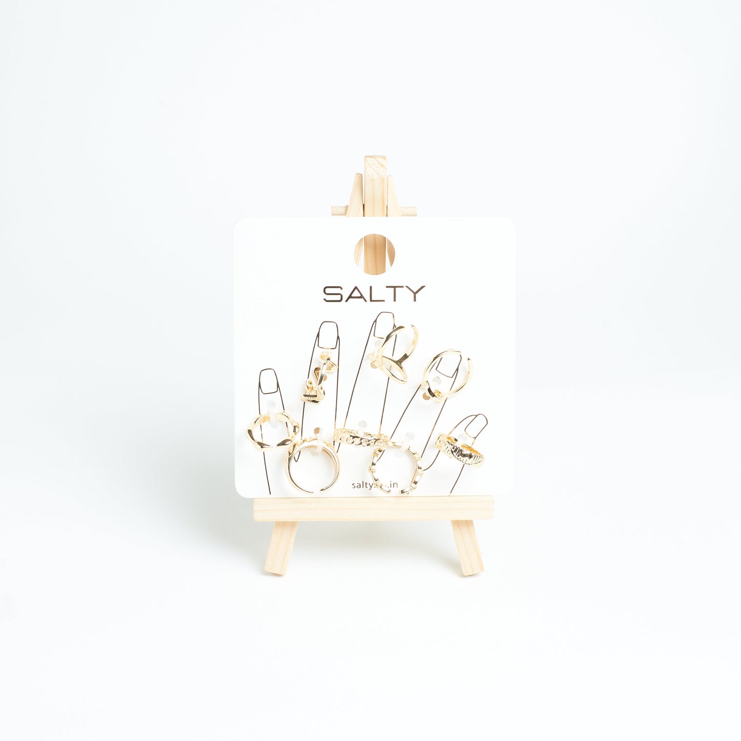 Set Of 8 Cascade of Love Rings | Salty