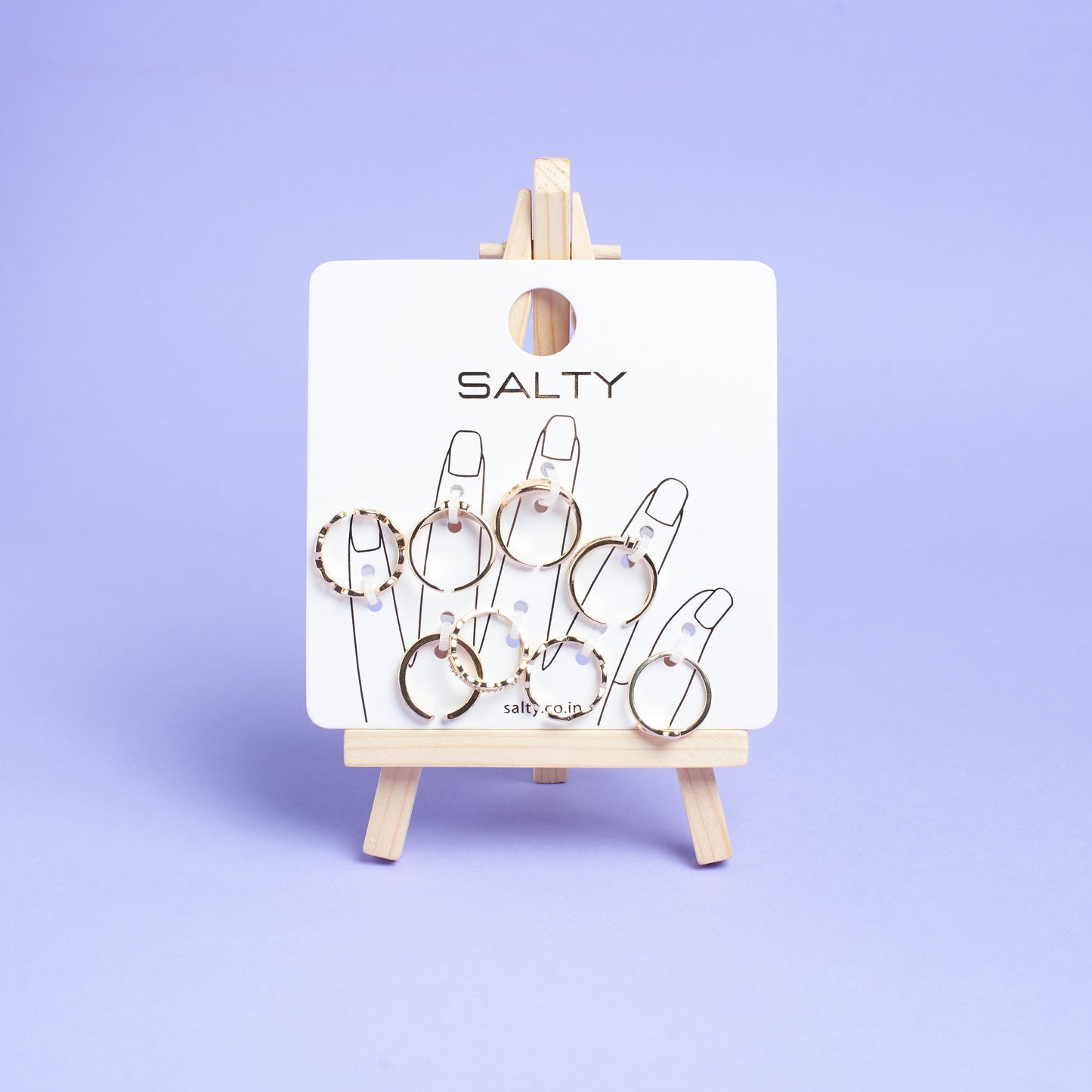 Set Of 8 Linked Eternity Rings | Salty