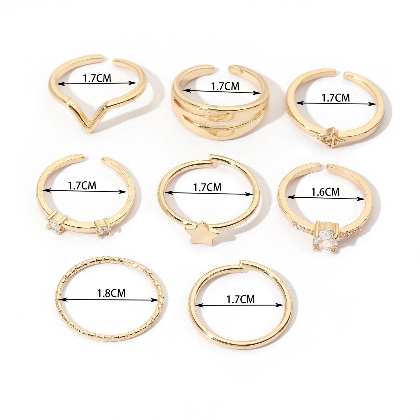 Set Of 8 Nested Nova Rings | Salty