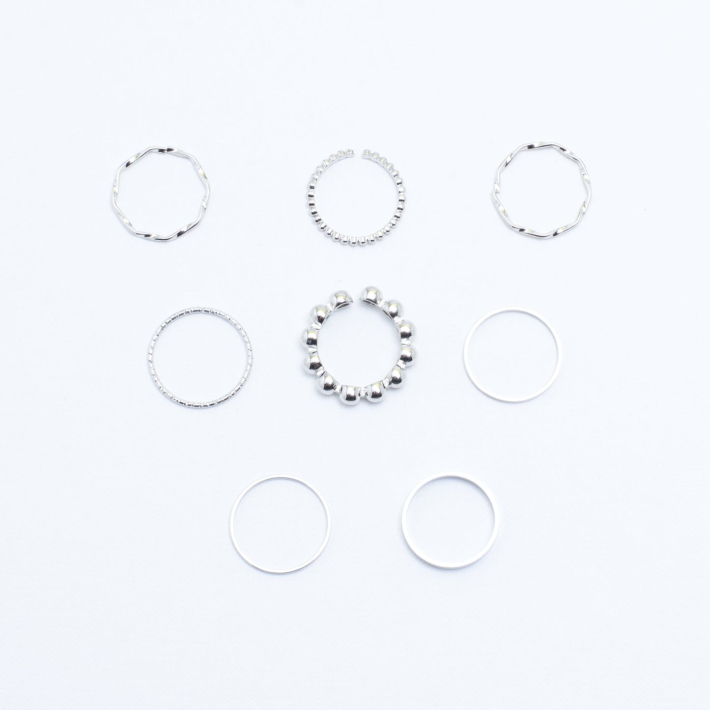 Set Of 8 Nested Whispers Rings | Salty