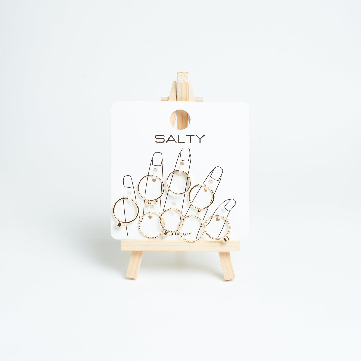 Set Of 8 Tiered Elegance Rings | Salty
