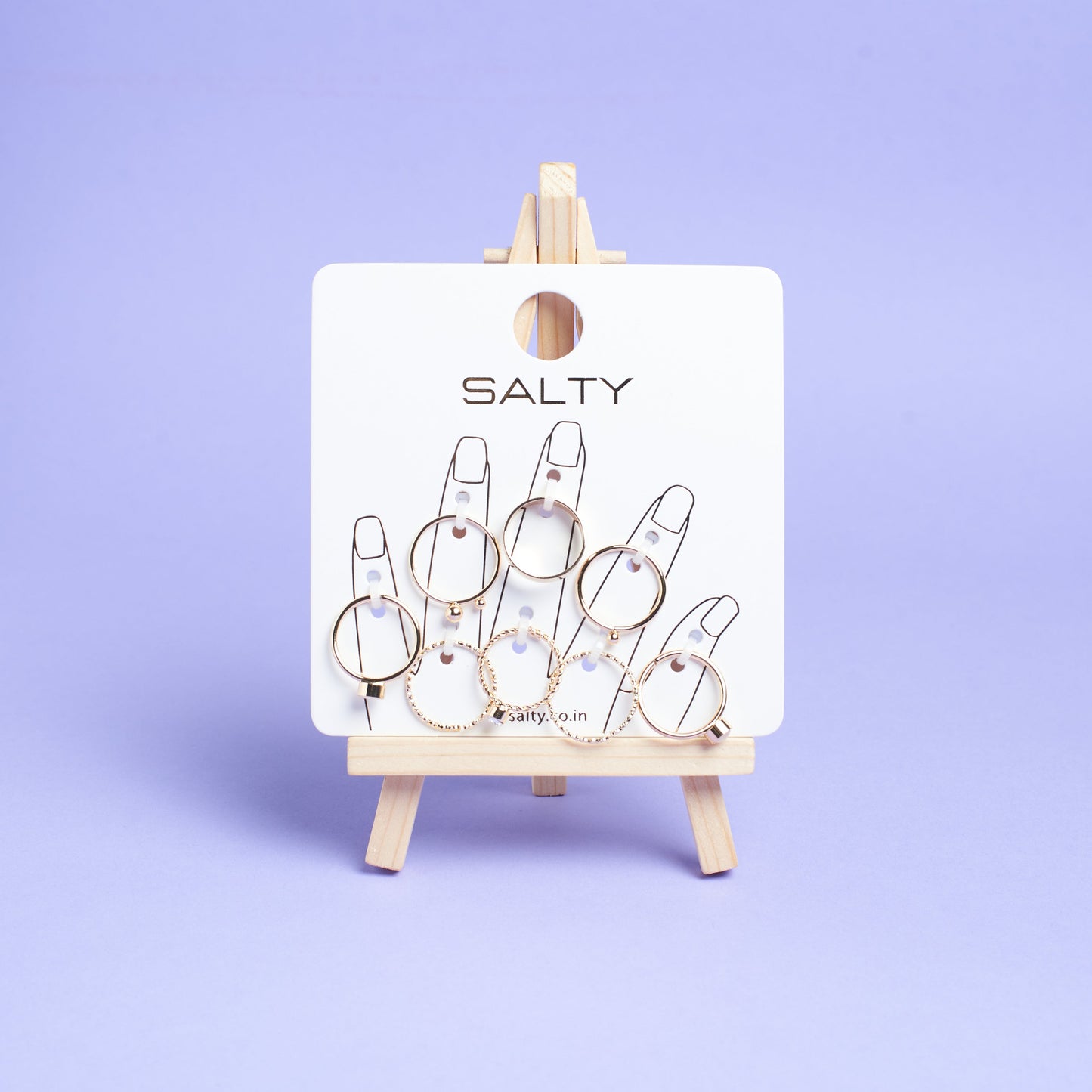 Set Of 8 Tiered Elegance Rings | Salty