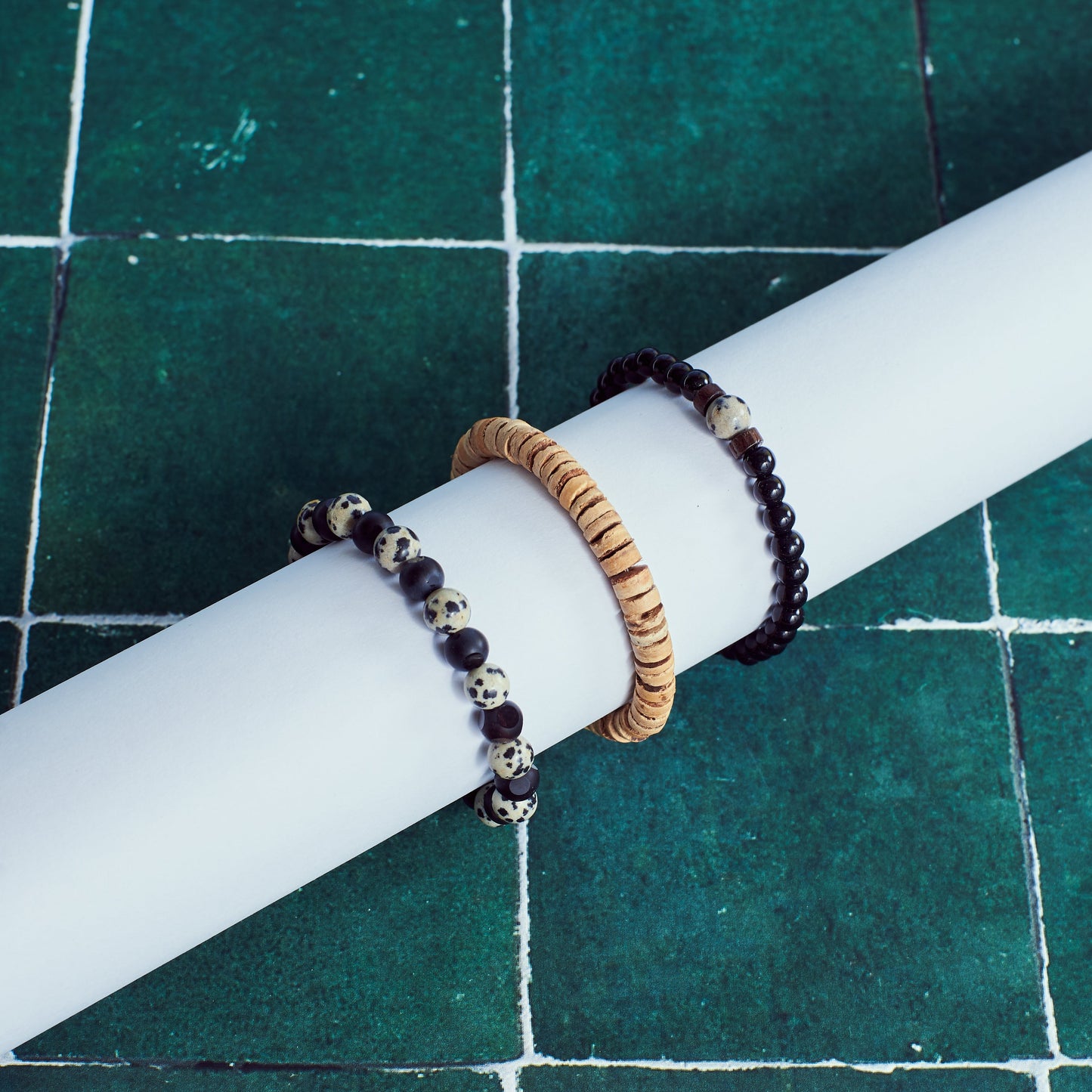 Set of 3 Alpha Adorn Beaded Bracelets | Salty