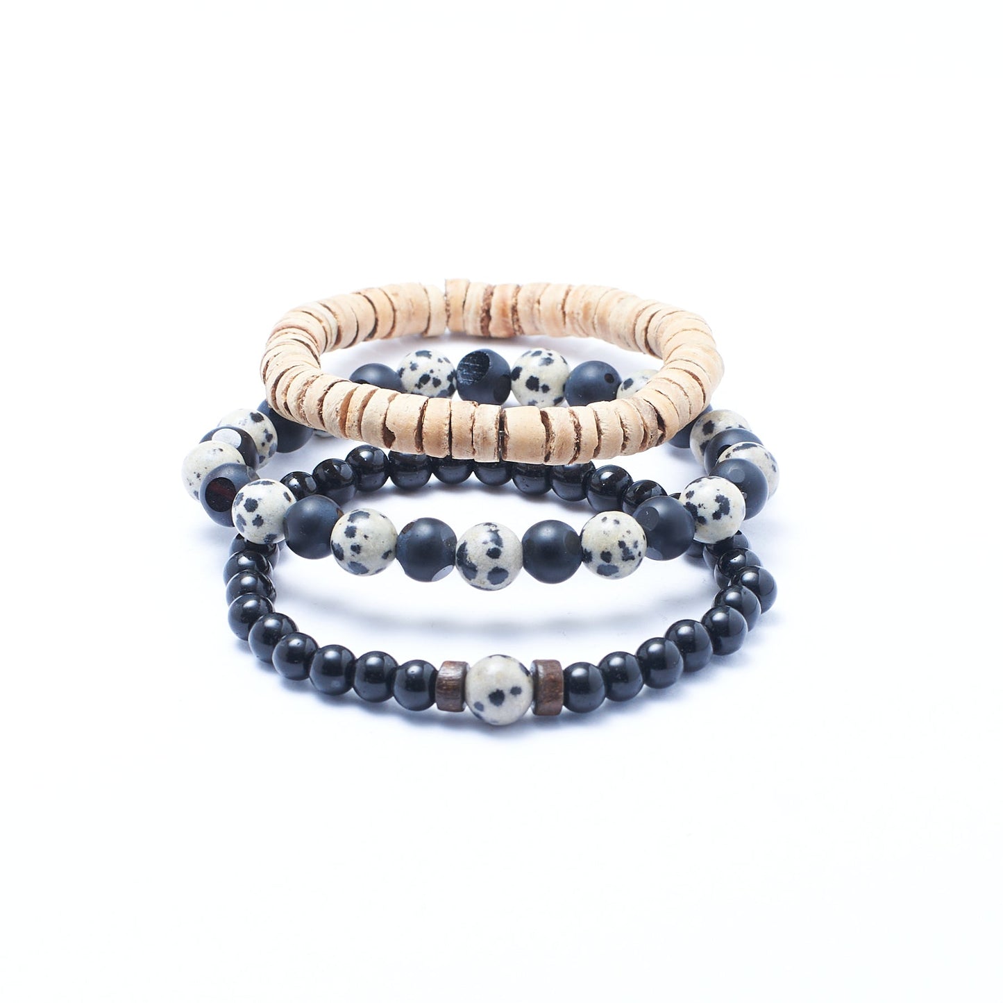 Set of 3 Alpha Adorn Beaded Bracelets | Salty