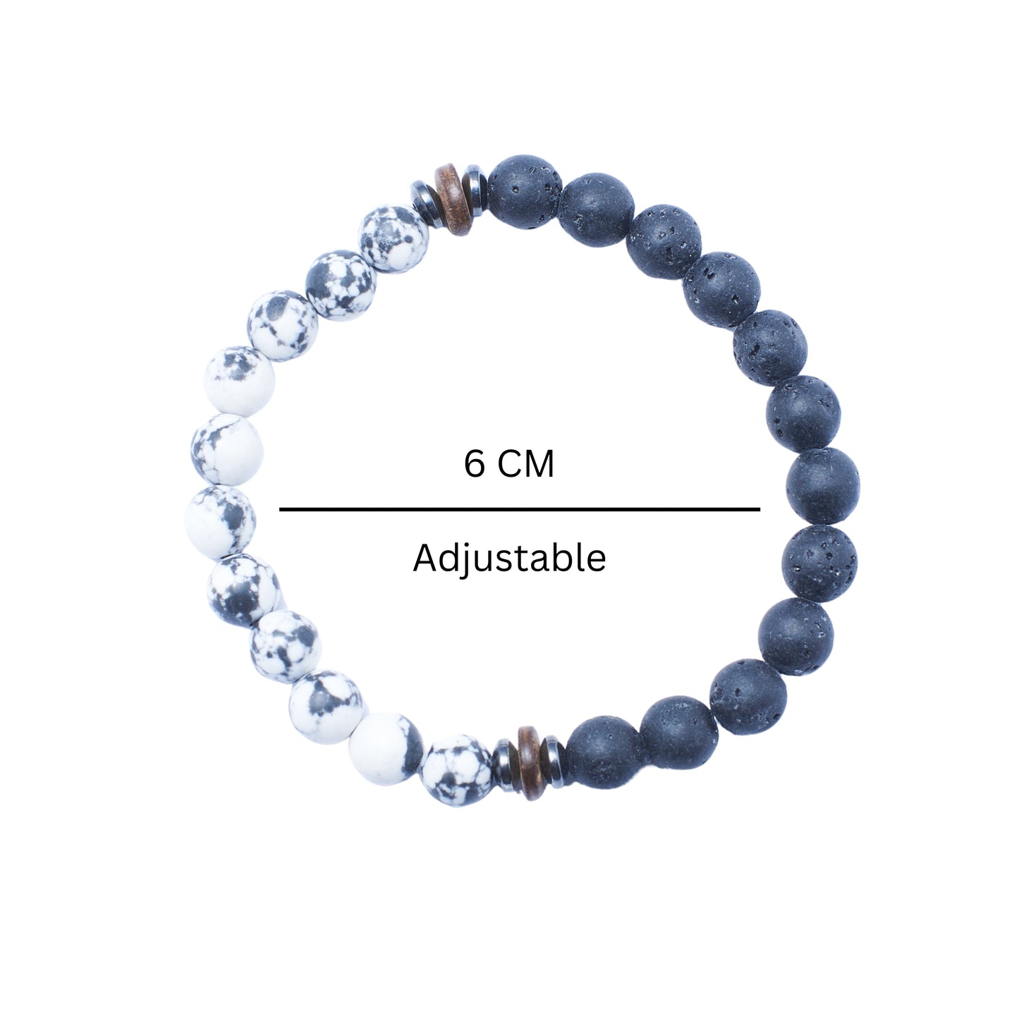 Set of 3 Volcanic Healing Stone Bracelets | Salty