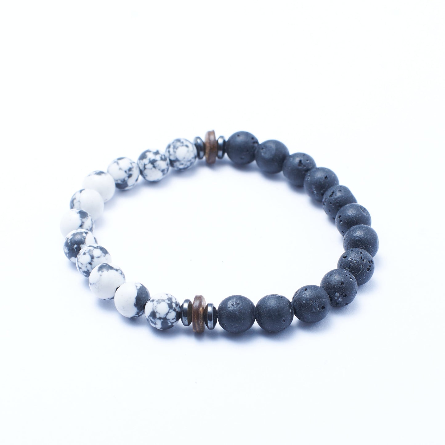 Set of 3 Volcanic Healing Stone Bracelets | Salty