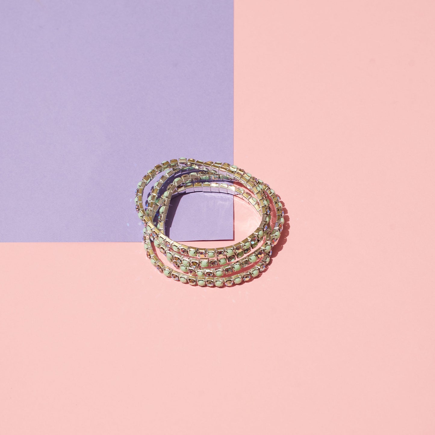 Set of 4 Mint Charm Stretchable Band | Salty