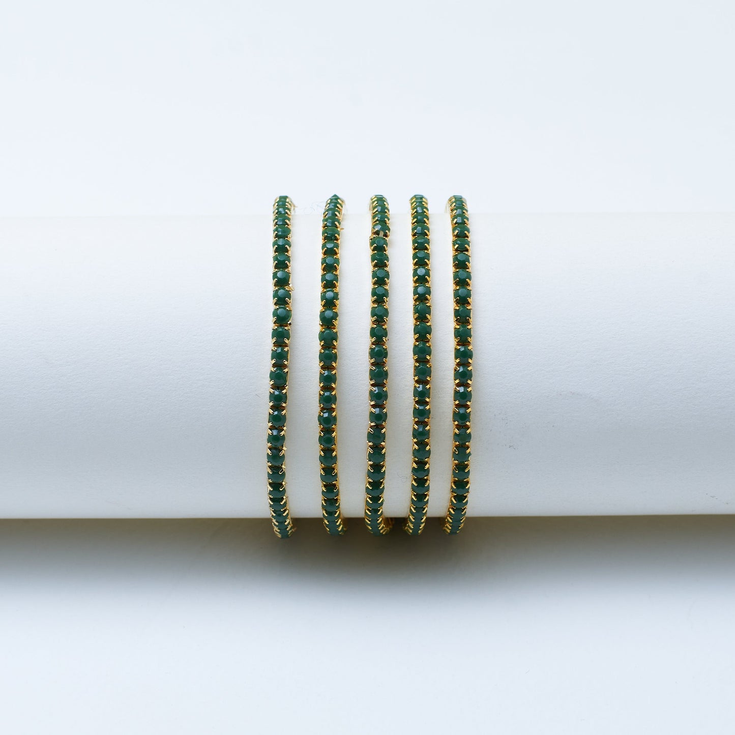 Set of 5 Jade Stackable Bands Salty