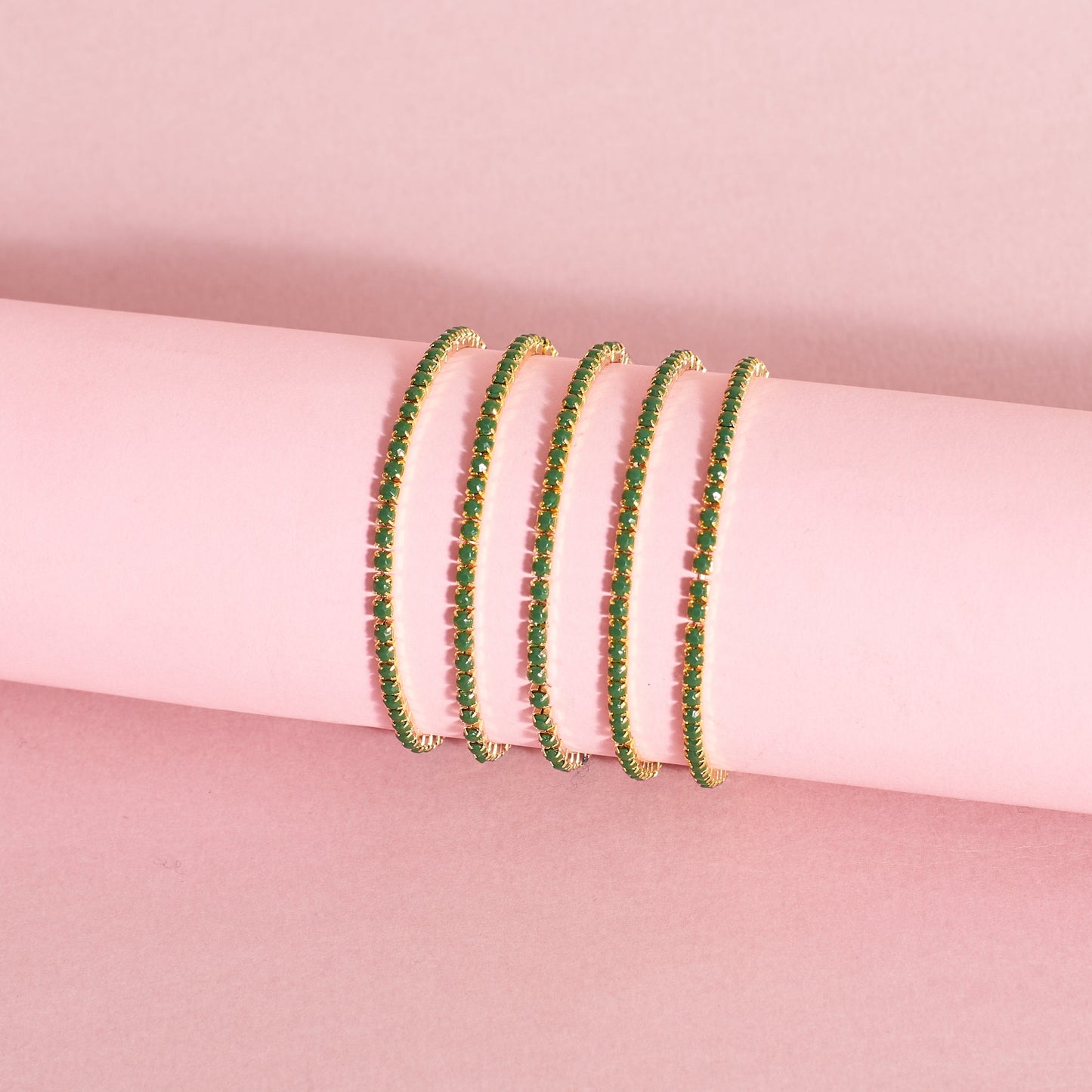 Set of 5 Jade Stackable Bands Salty
