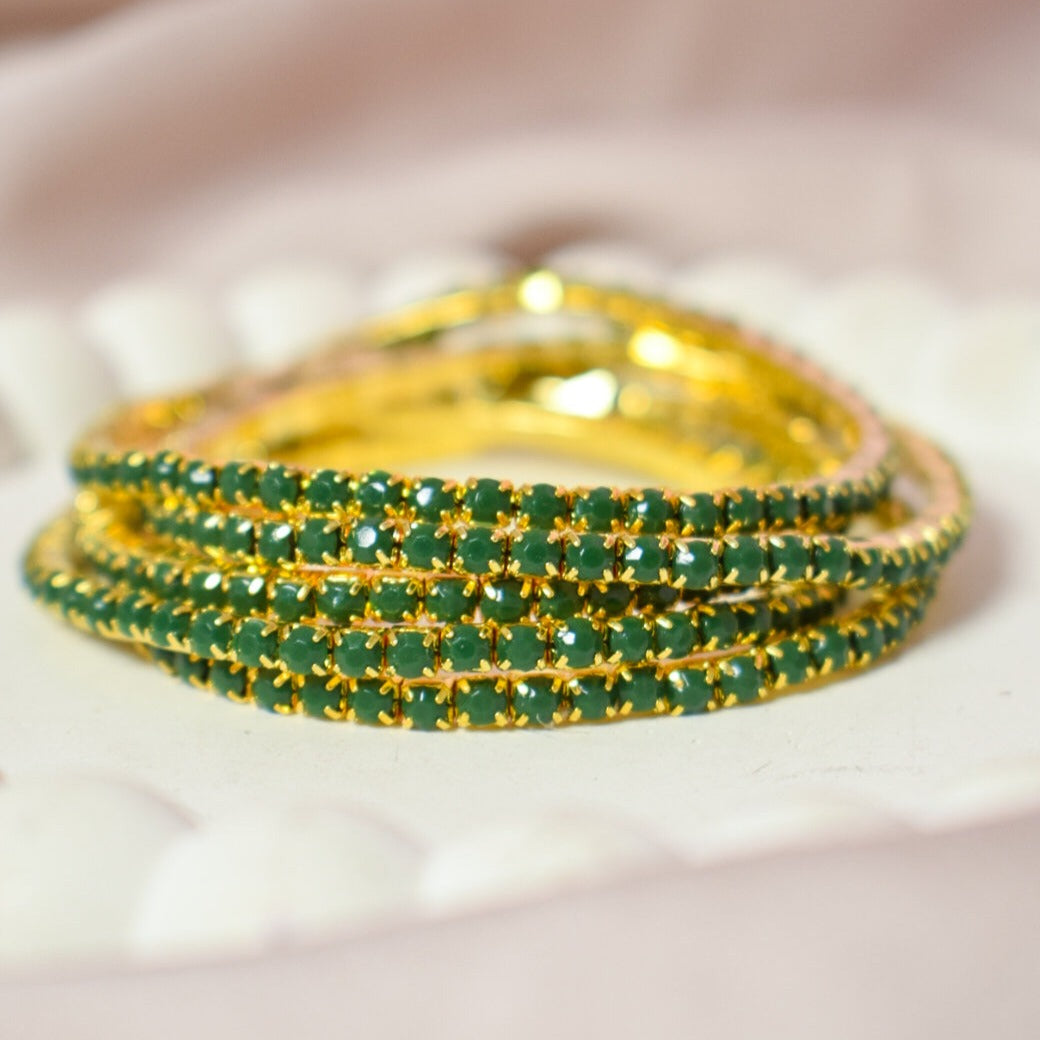 Set of 5 Jade Stackable Bands Salty