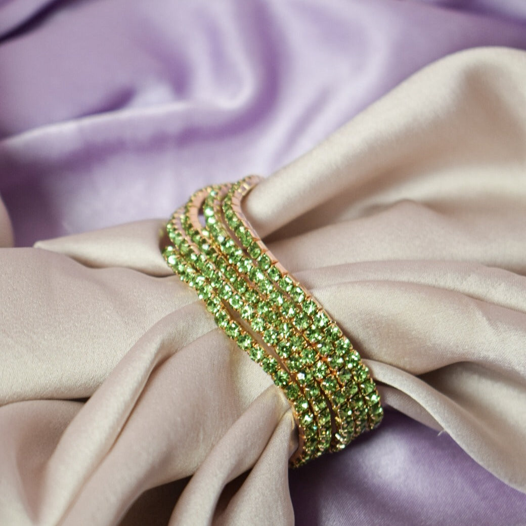 Set of 5 Lusty Emerald Party Stackable Bands Salty