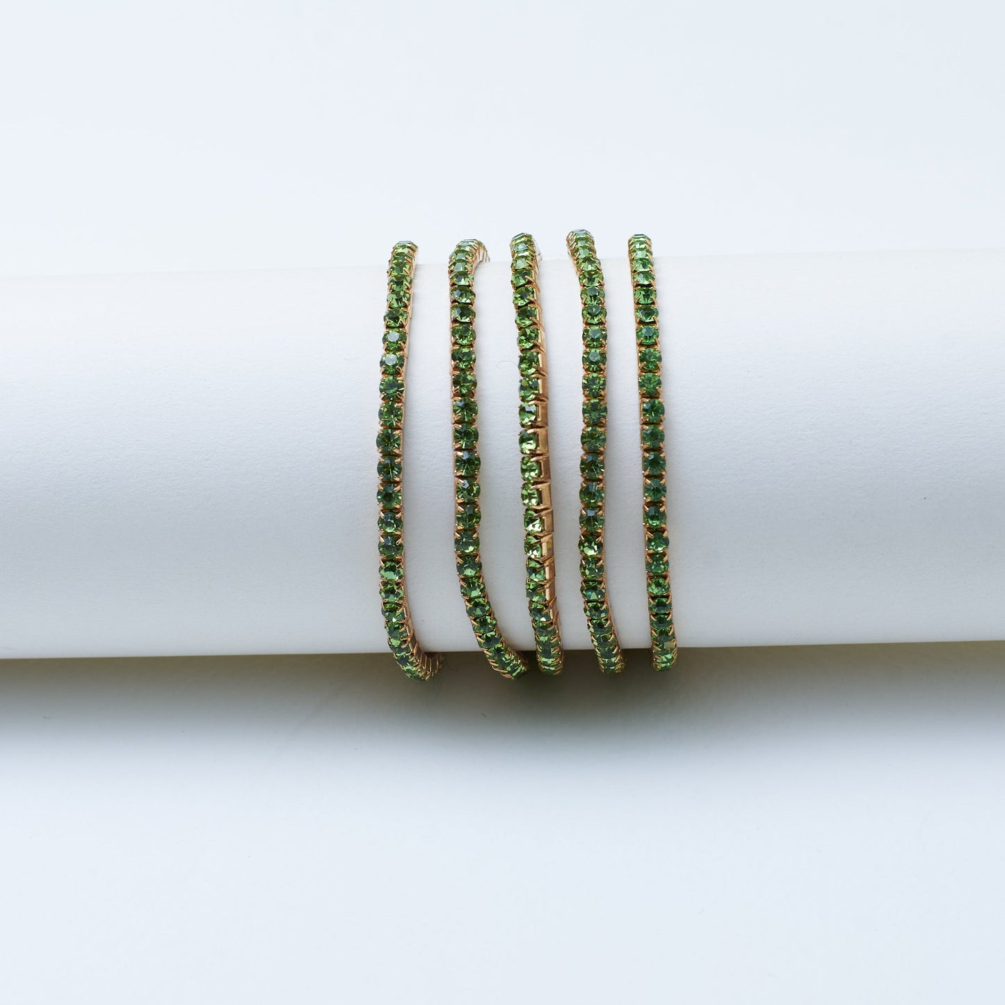 Set of 5 Lusty Emerald Party Stackable Bands Salty