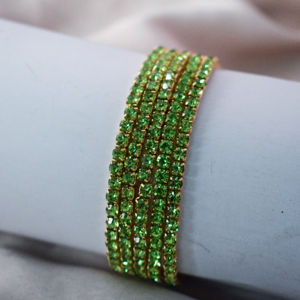 Set of 5 Lusty Emerald Party Stackable Bands Salty