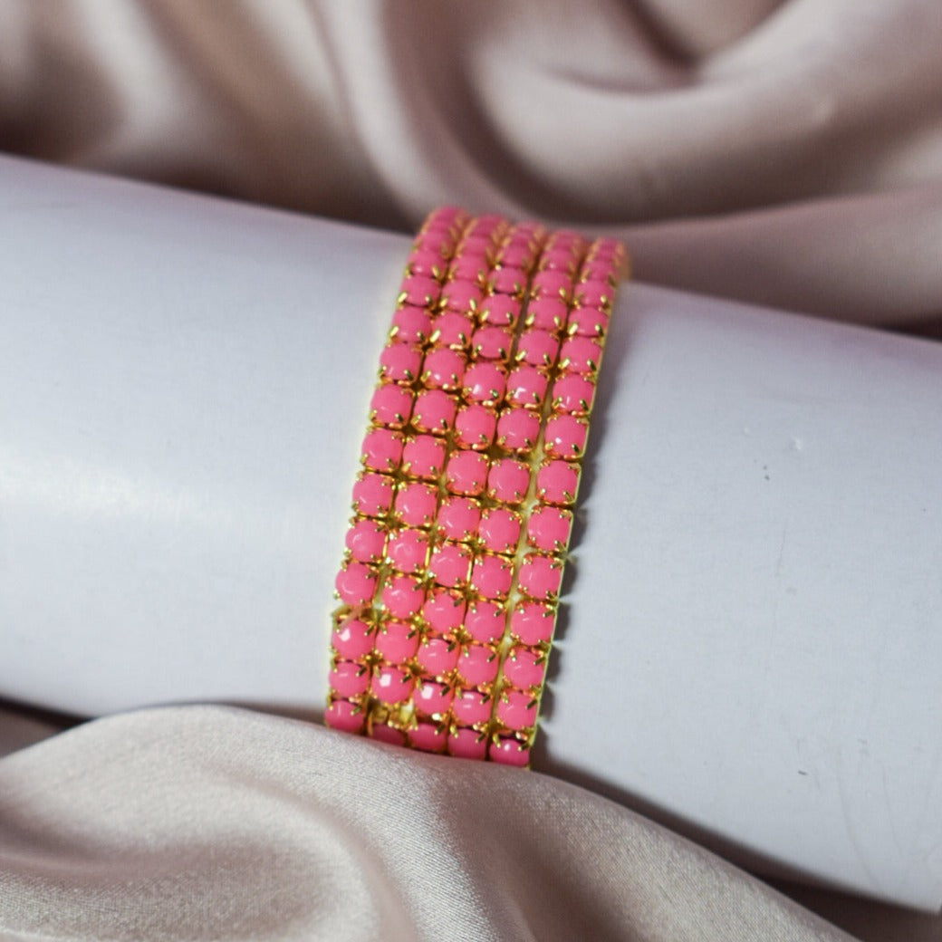 Set of 5 Pretty Pink Stackable Bands Salty