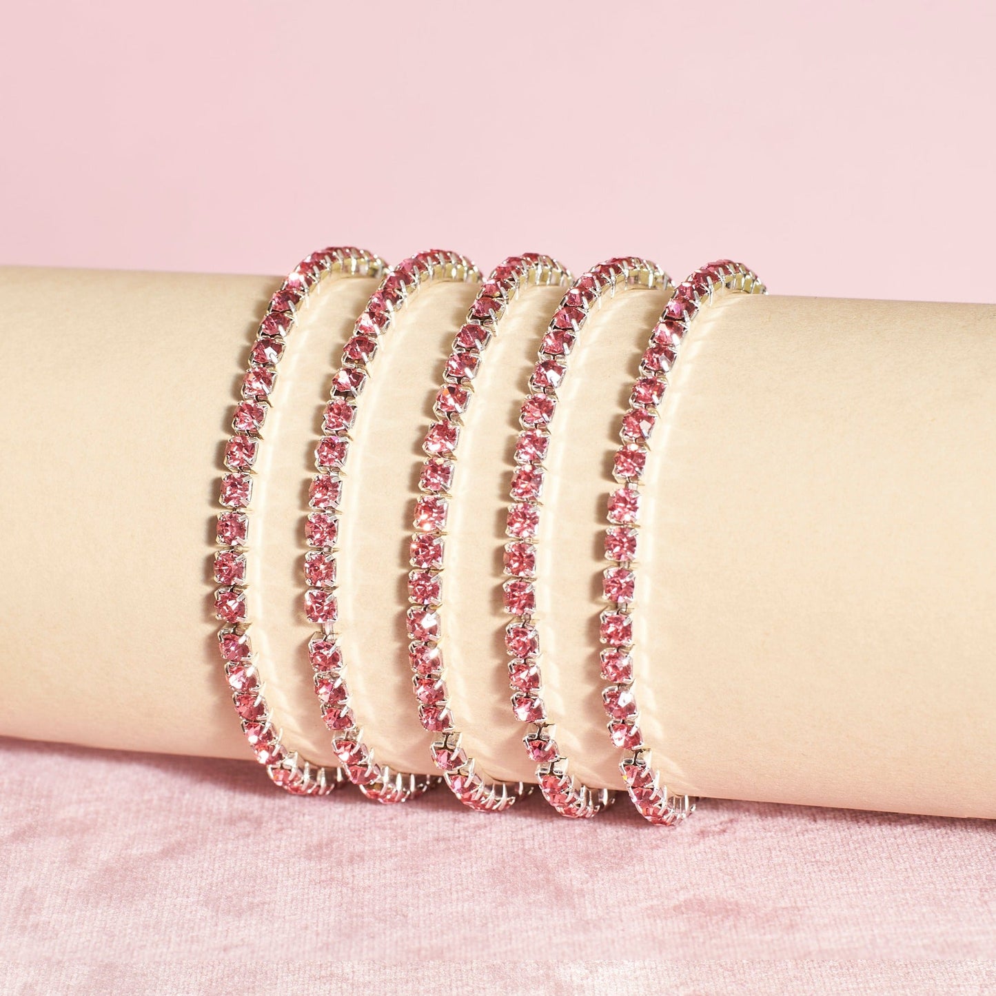 Set of 5 Radiant Stackable Bands Salty