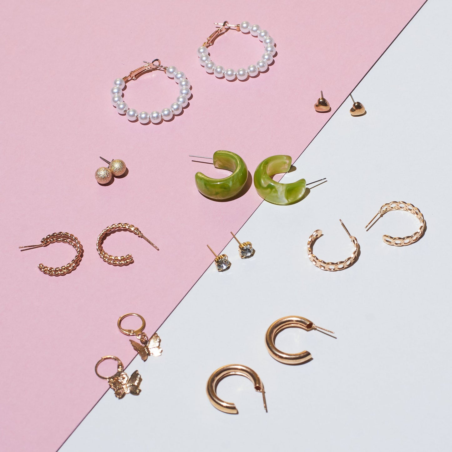 Set of 9 Boho Breeze Hoop Set Salty