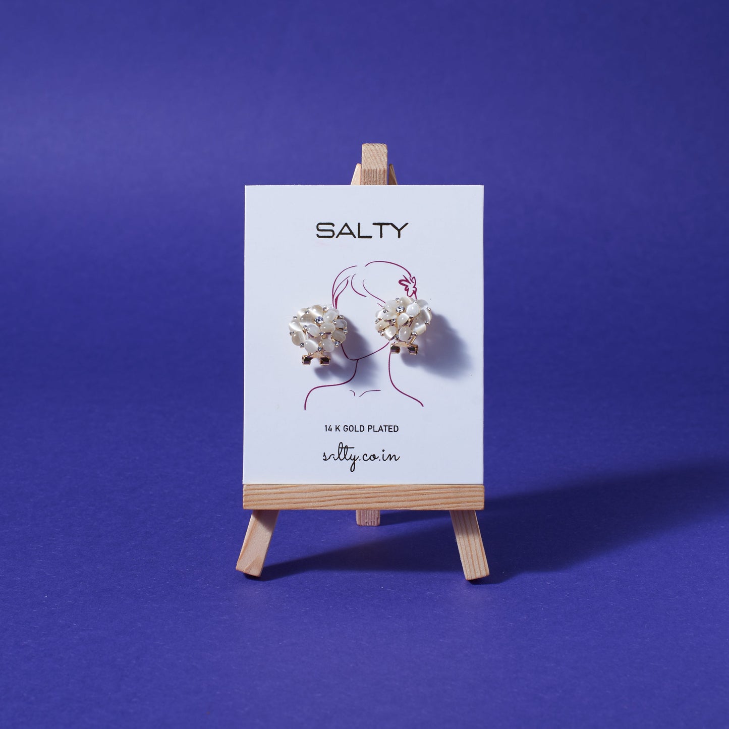 Showstopper Solitaires Studs Salty