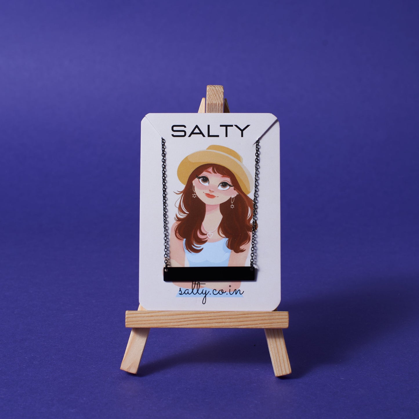 Signature Keepsake Necklace - Black Salty