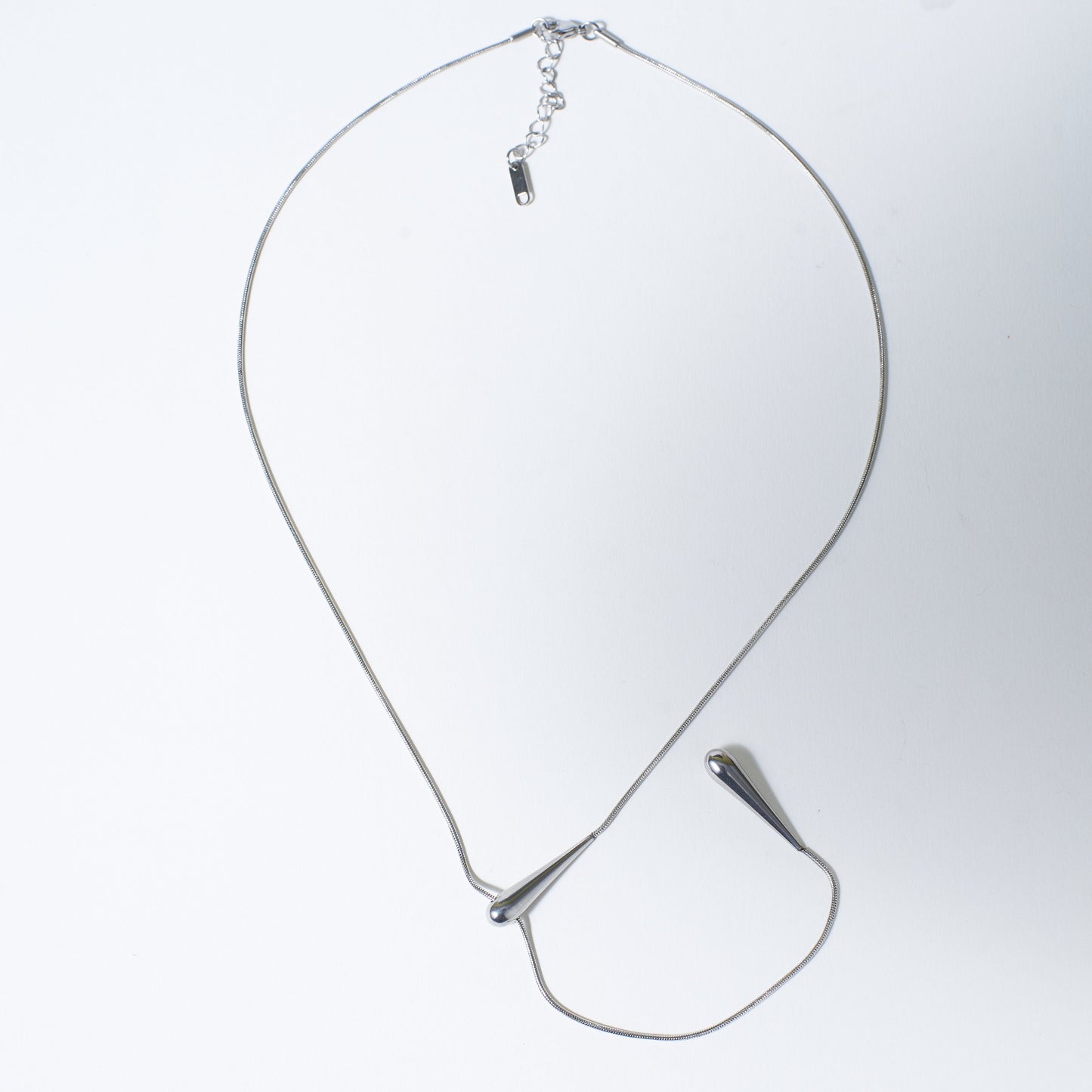 Silken Lariat Necklace Salty