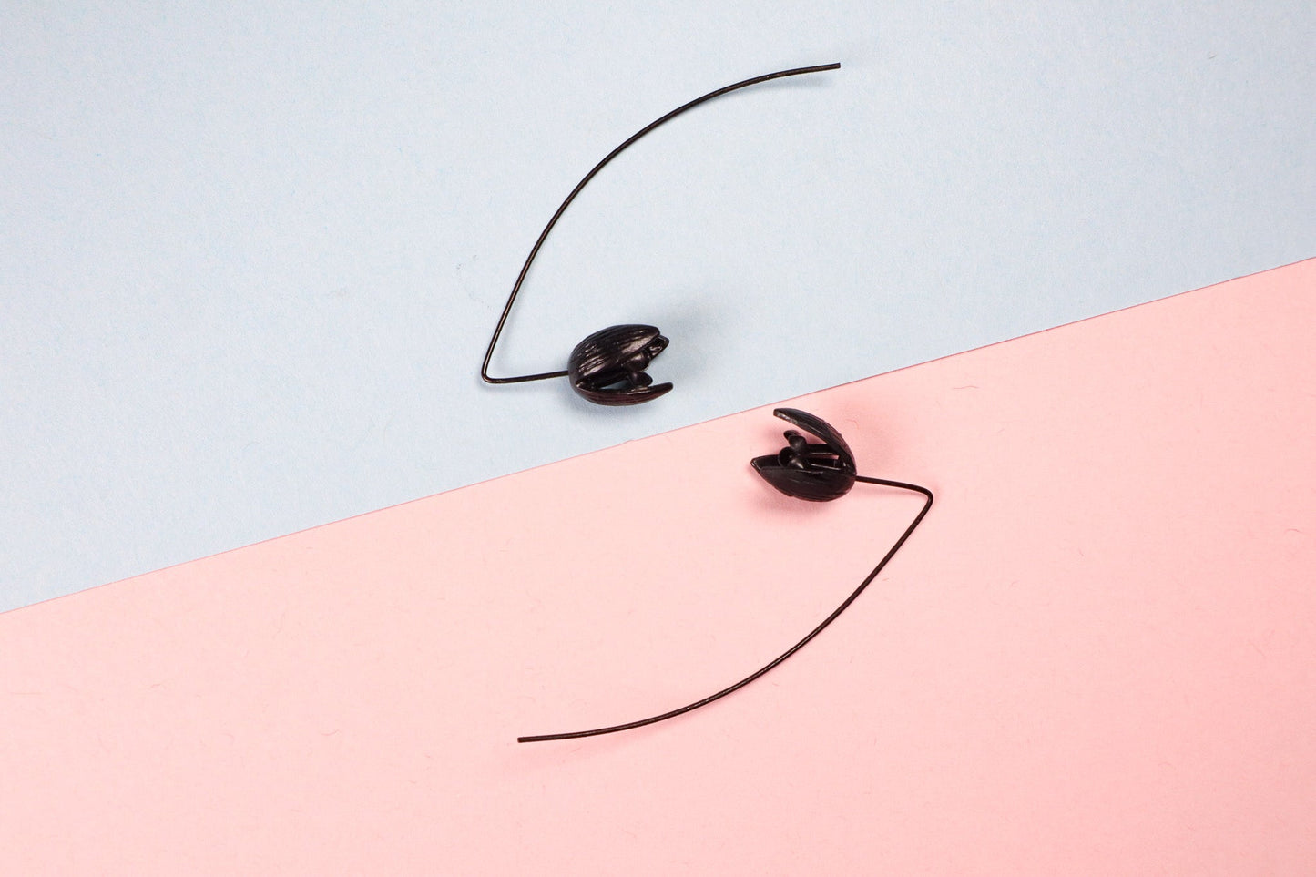 Slide In Black Rose 'Wednesday' Earrings