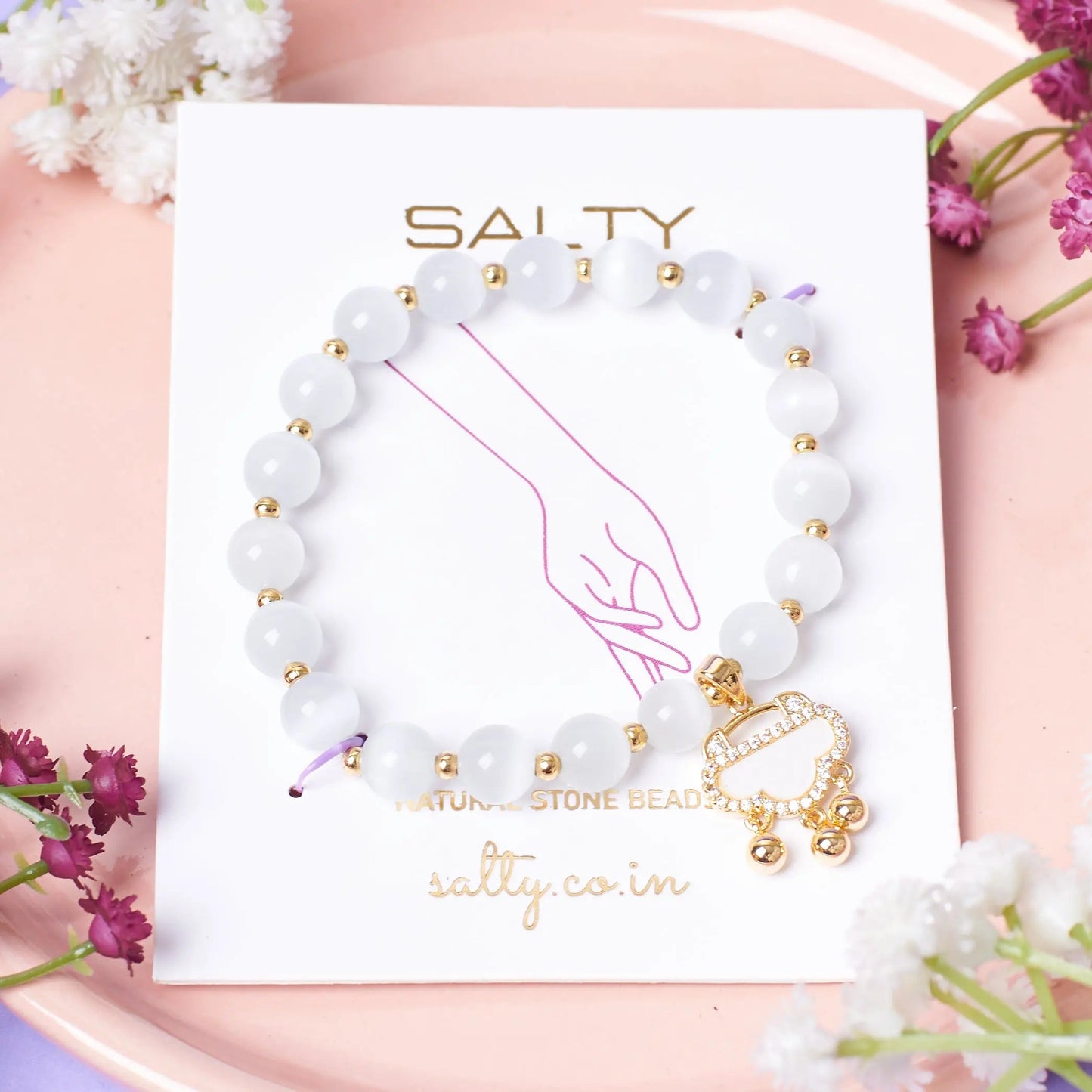 Soft Cloudstone Beaded Band | Salty