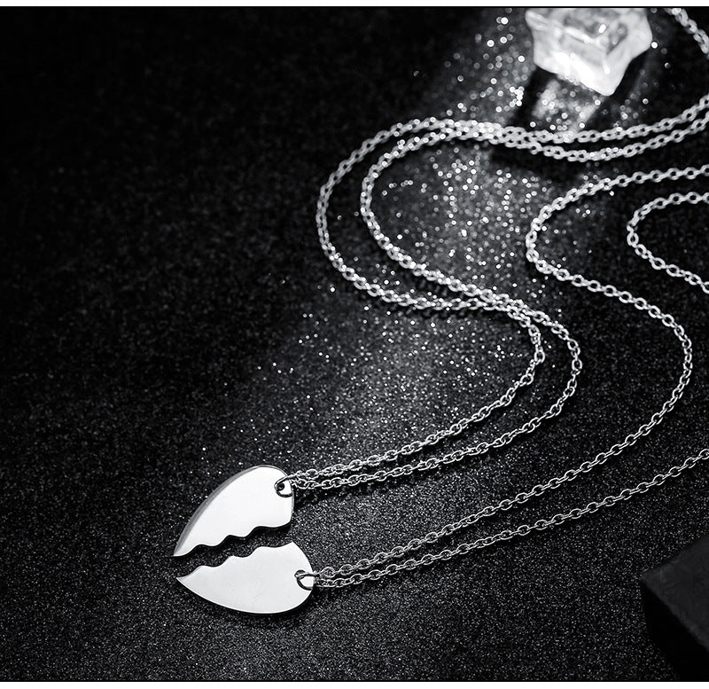 Soulmate Hearts Necklace for Couples (2 Necklaces) Salty