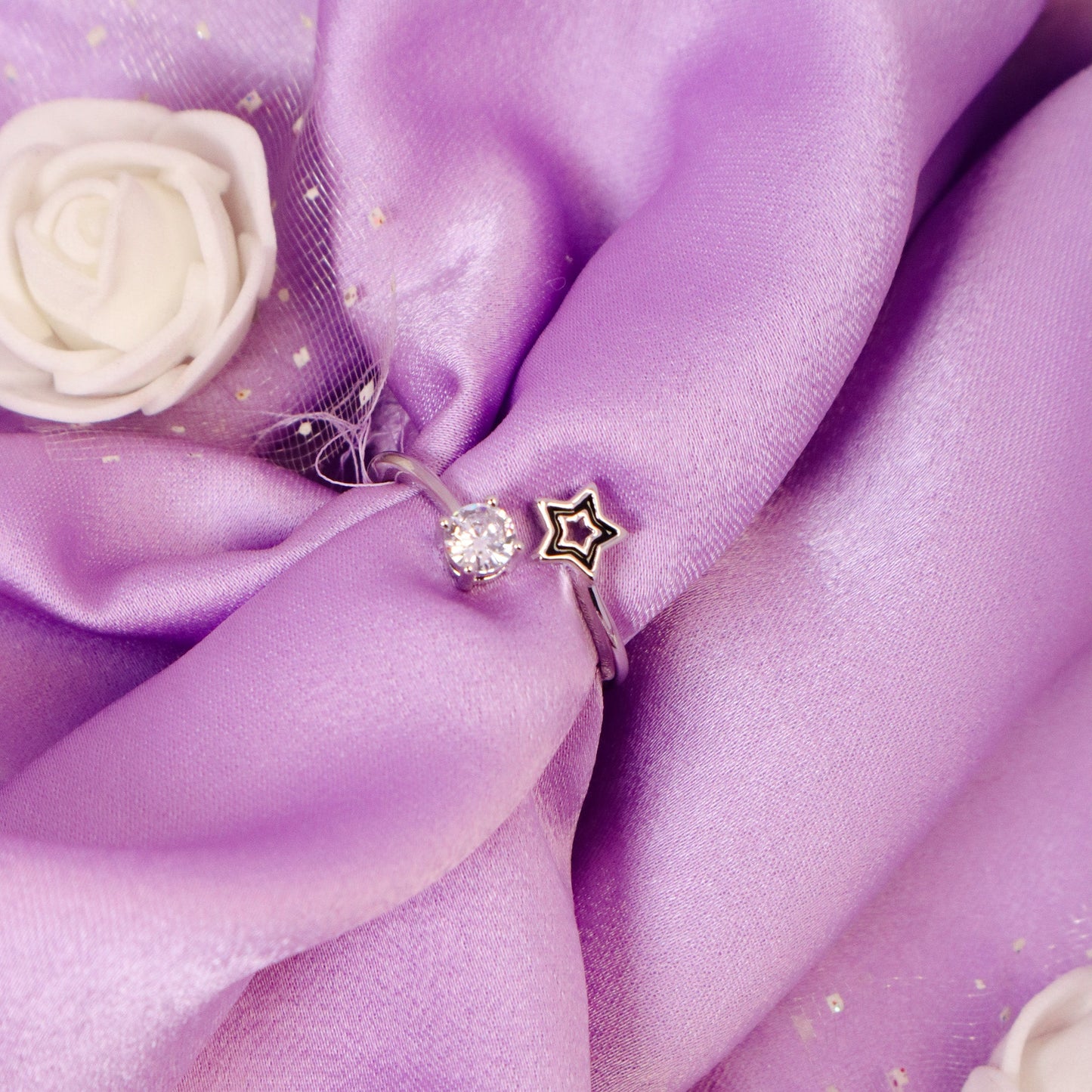 Star Diamond Ring - Silver