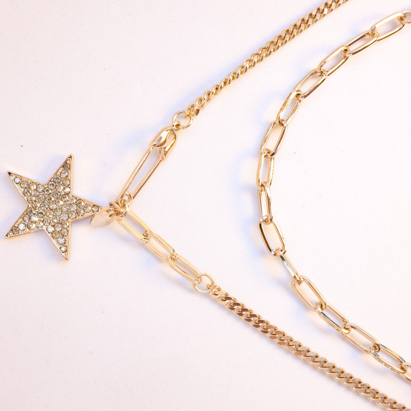 Star Double Layered Gold Necklace