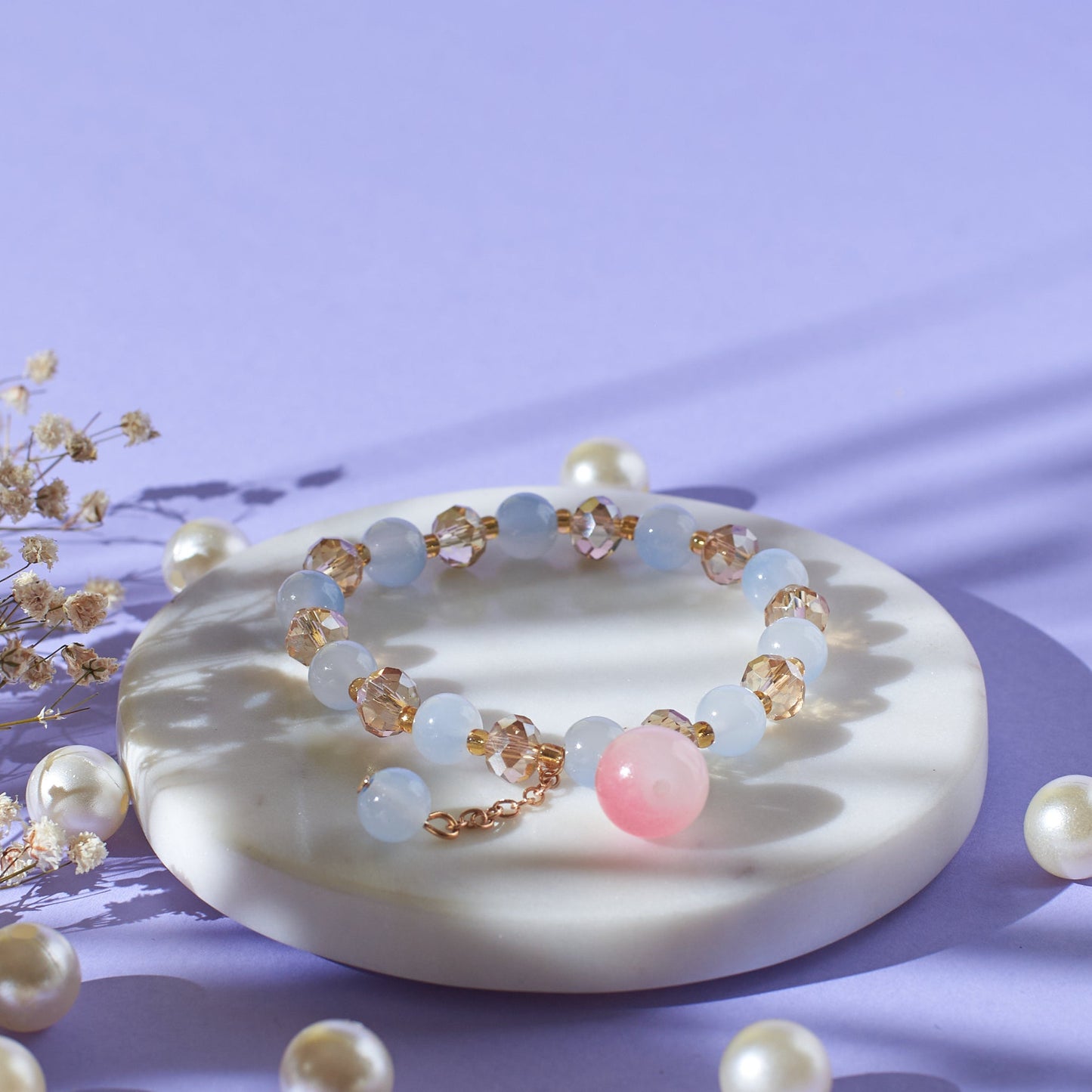 Sunstone Calming Beads Bracelet Salty