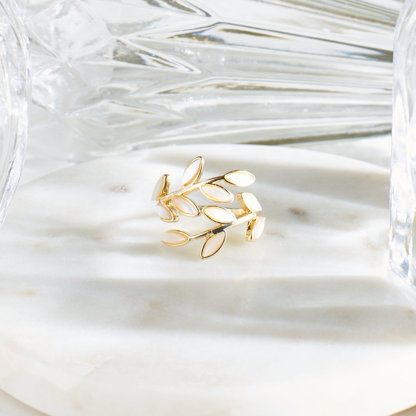 Whimsy Crystal Ring Salty