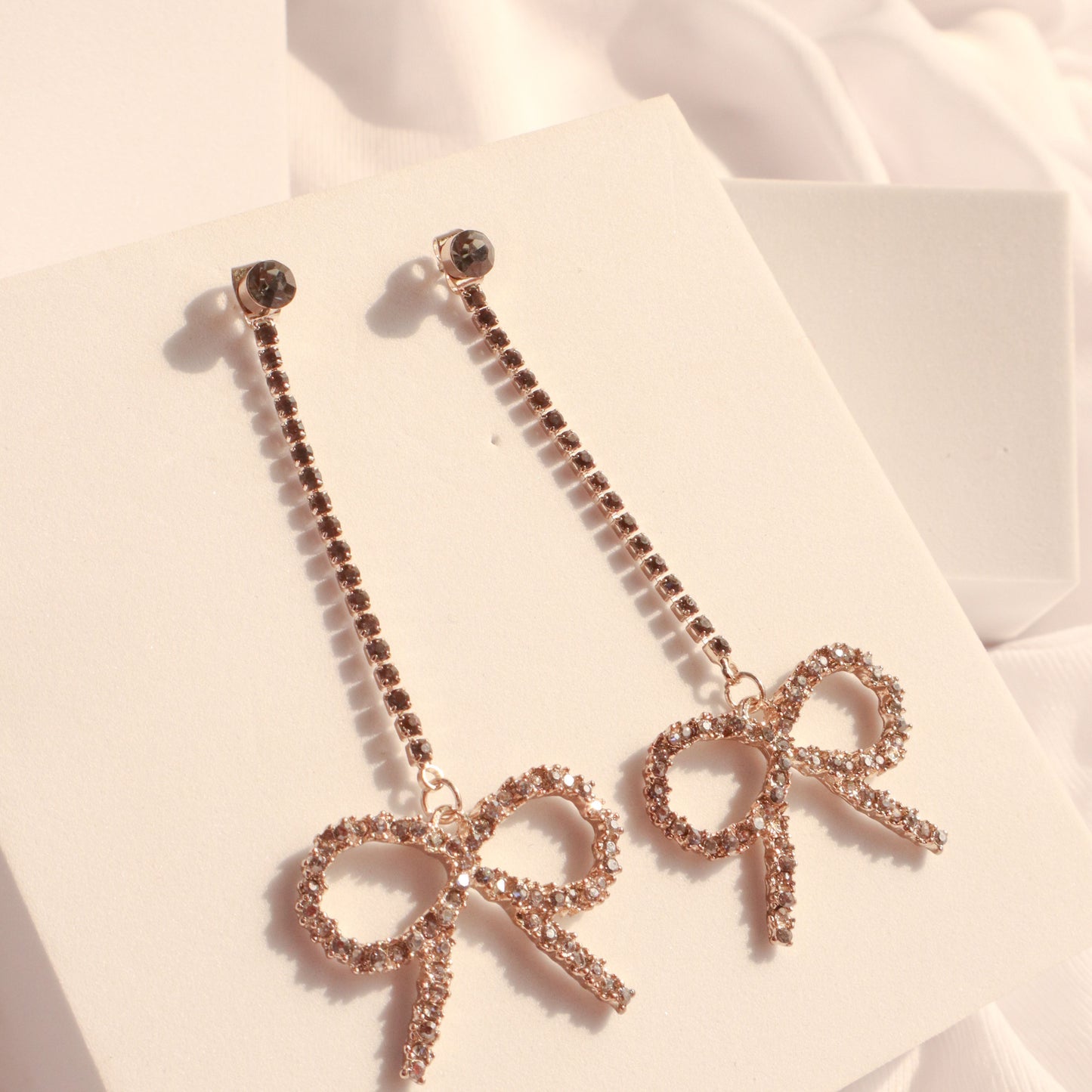 Zirconia Bow Earrings