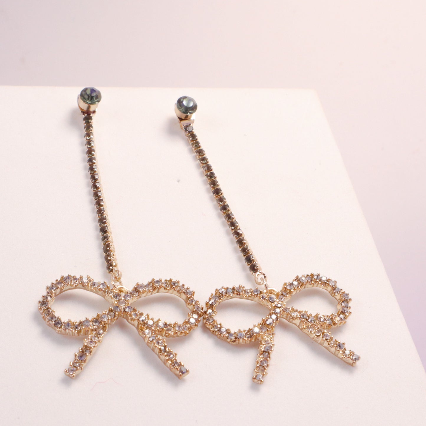 Zirconia Bow Earrings